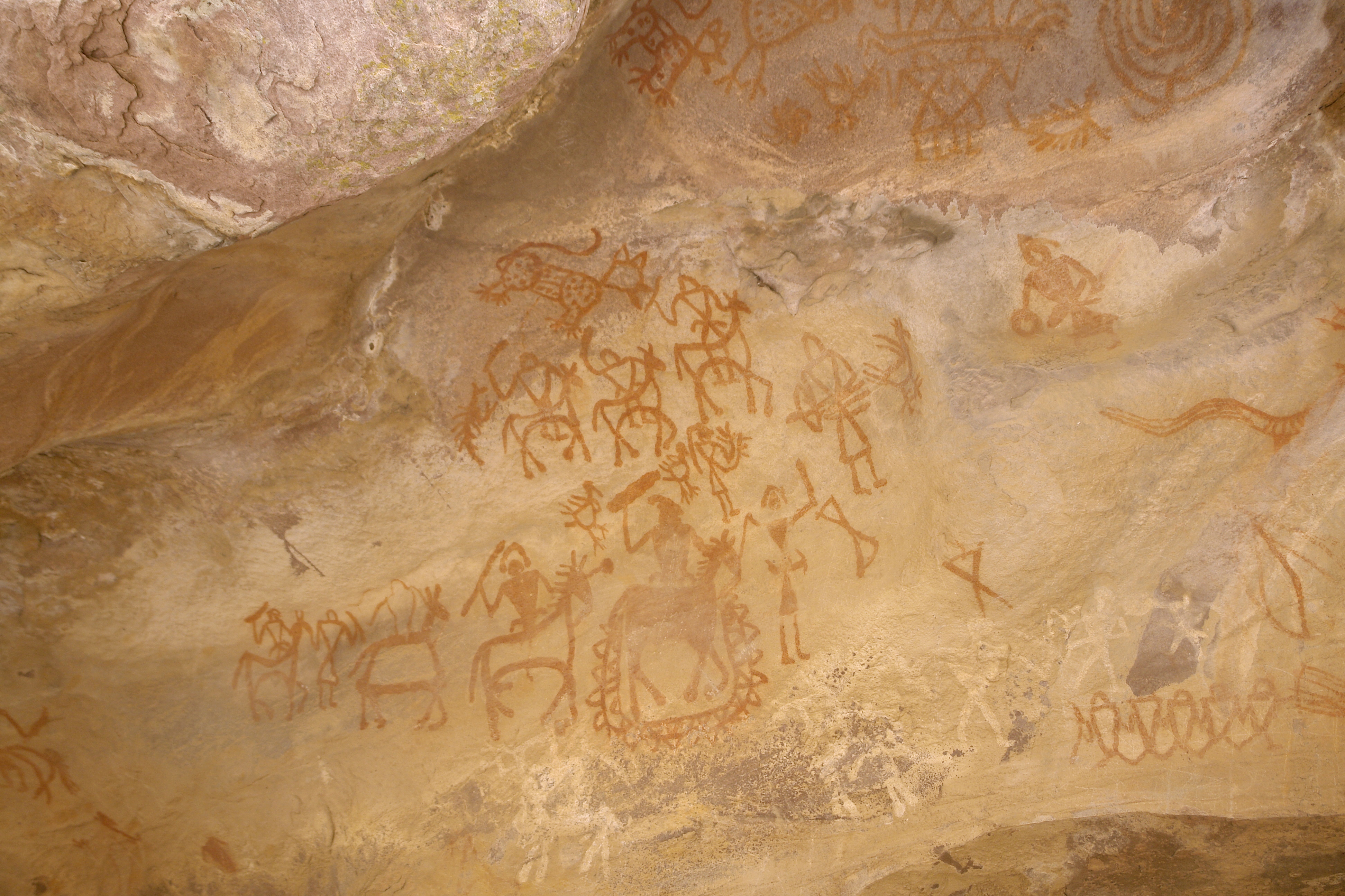Rock painting, Bhimbetka, Raisen district, Madhya Pradesh, India