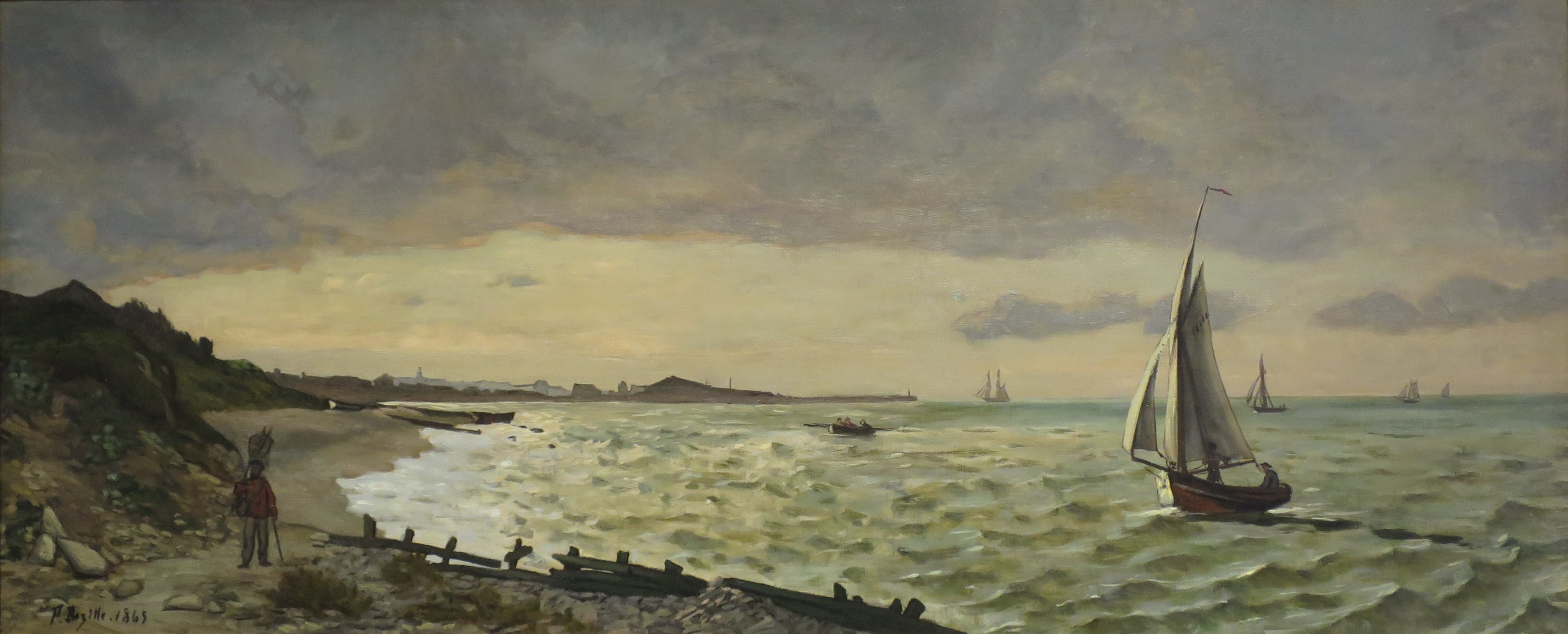 The Beach at Sainte-Adresse by Frédéric Bazille, High Museum of Art