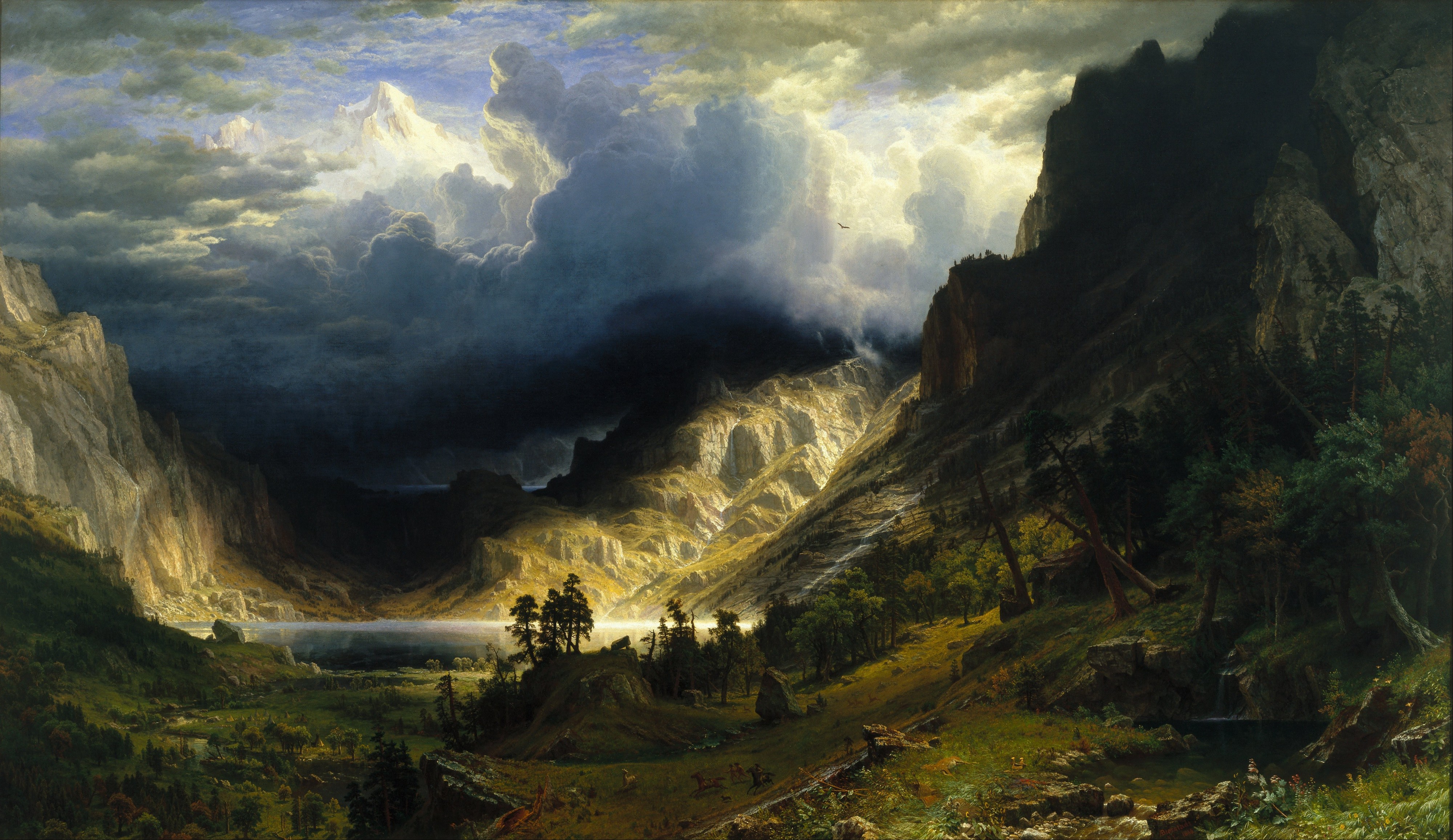 Albert Bierstadt - A Storm in the Rocky Mountains, Mt. Rosalie - Google Art Project