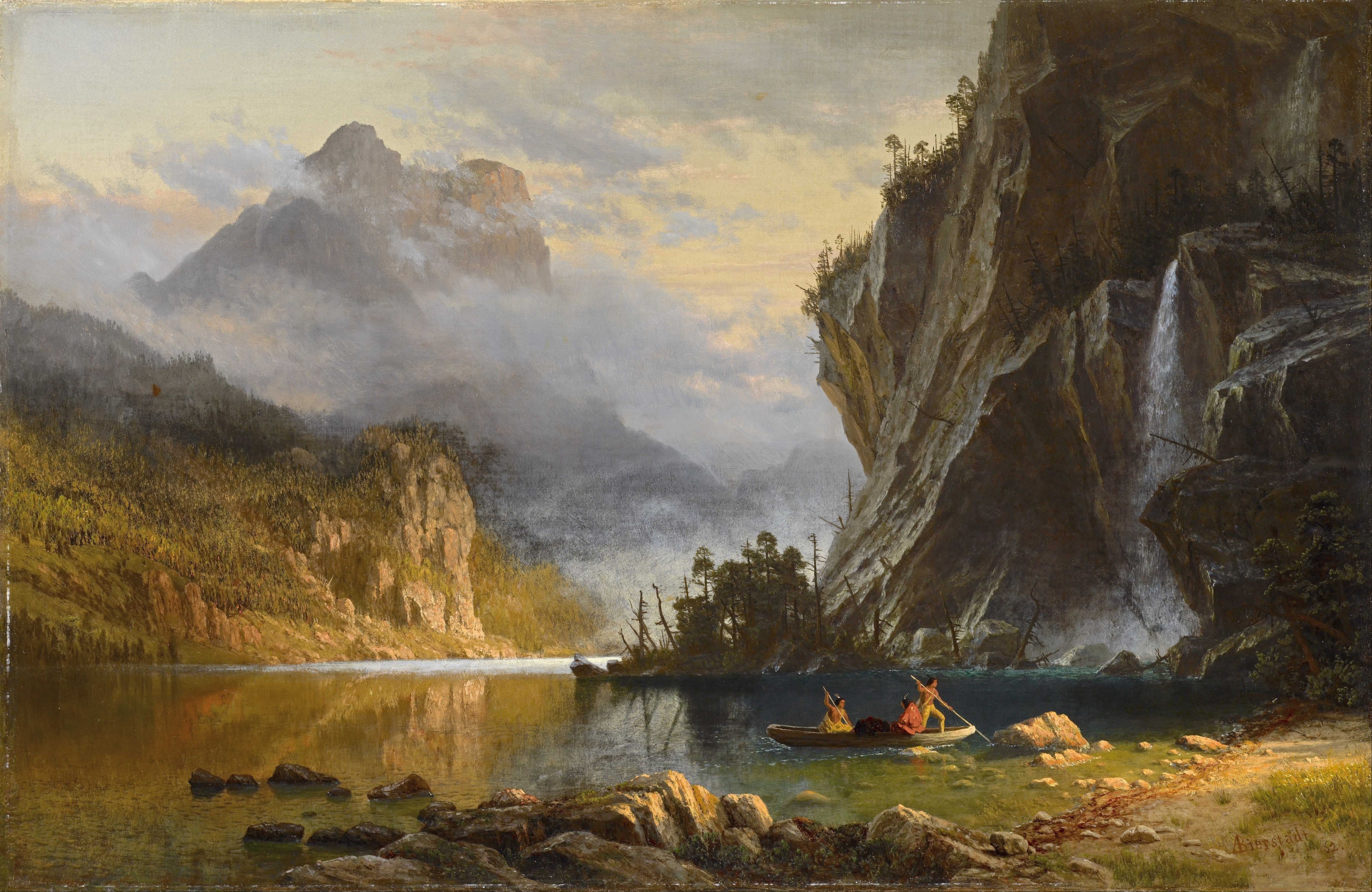 Albert Bierstadt - Indians Spear Fishing - Google Art Project