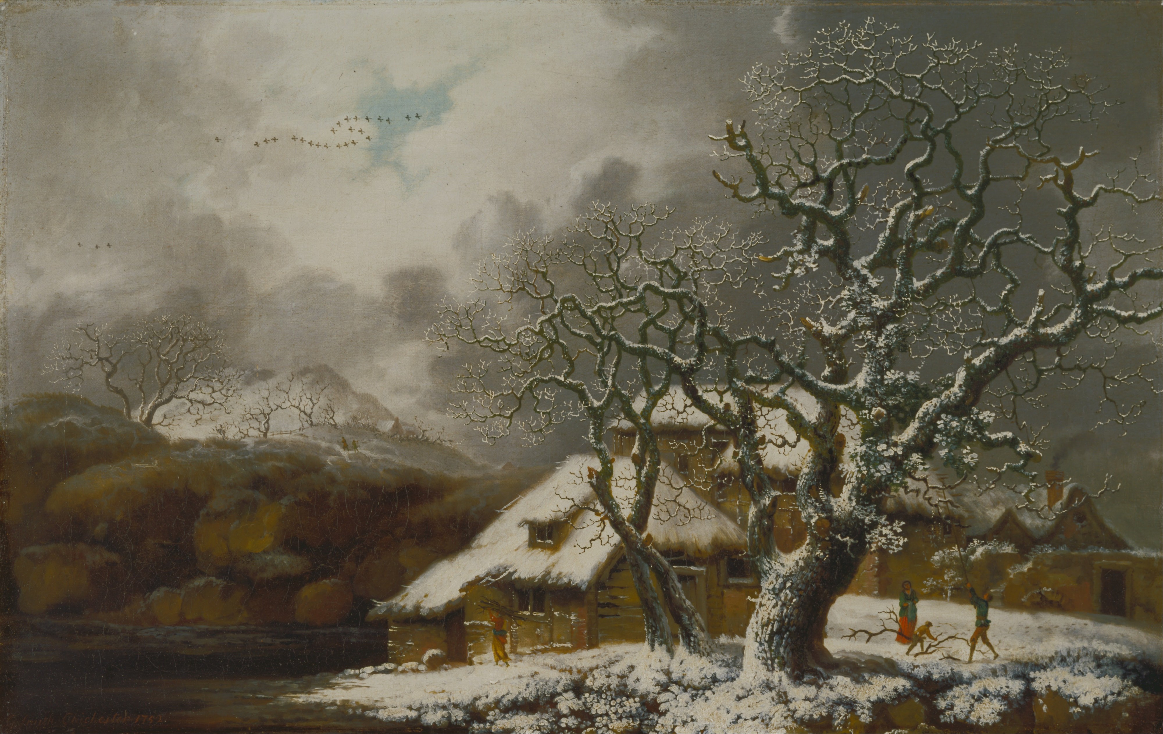 George Smith - A Winter Landscape - Google Art Project