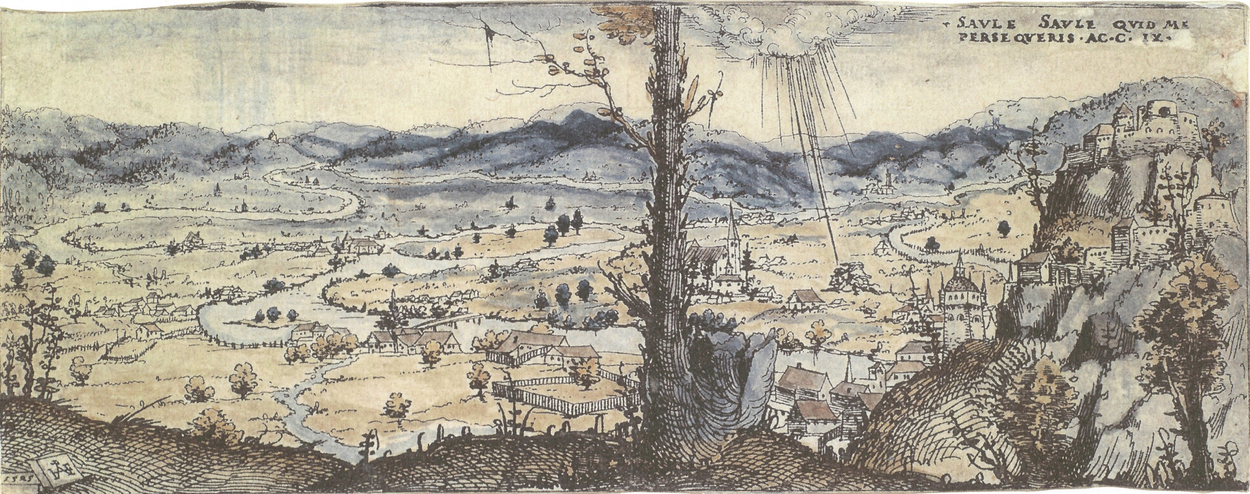 Hirschvogel, Augustin — Weite, von einem Fluss ,,, — nach 1545