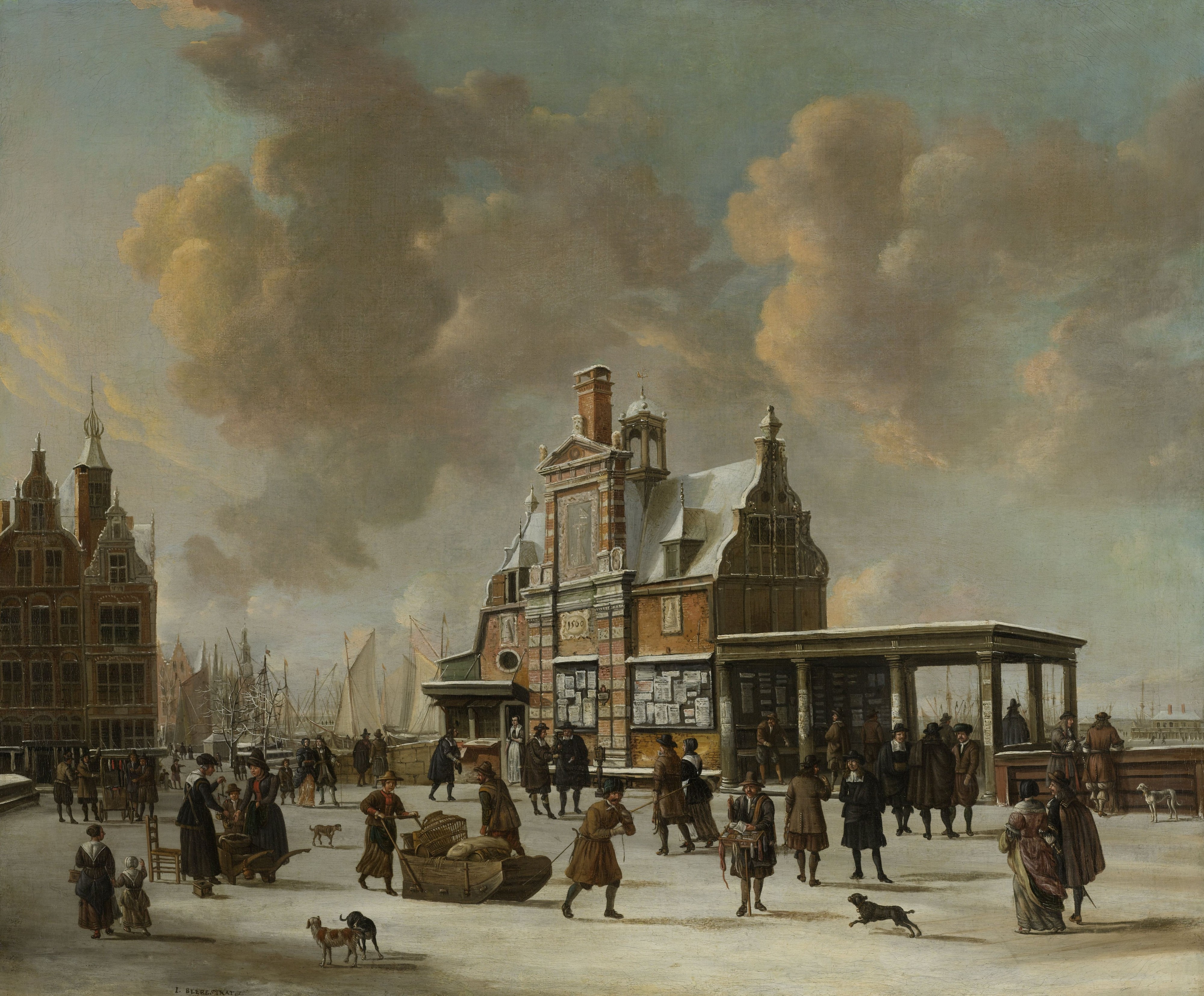 J.A. Beerstraaten The Paalhuis and the Nieuwe Brug