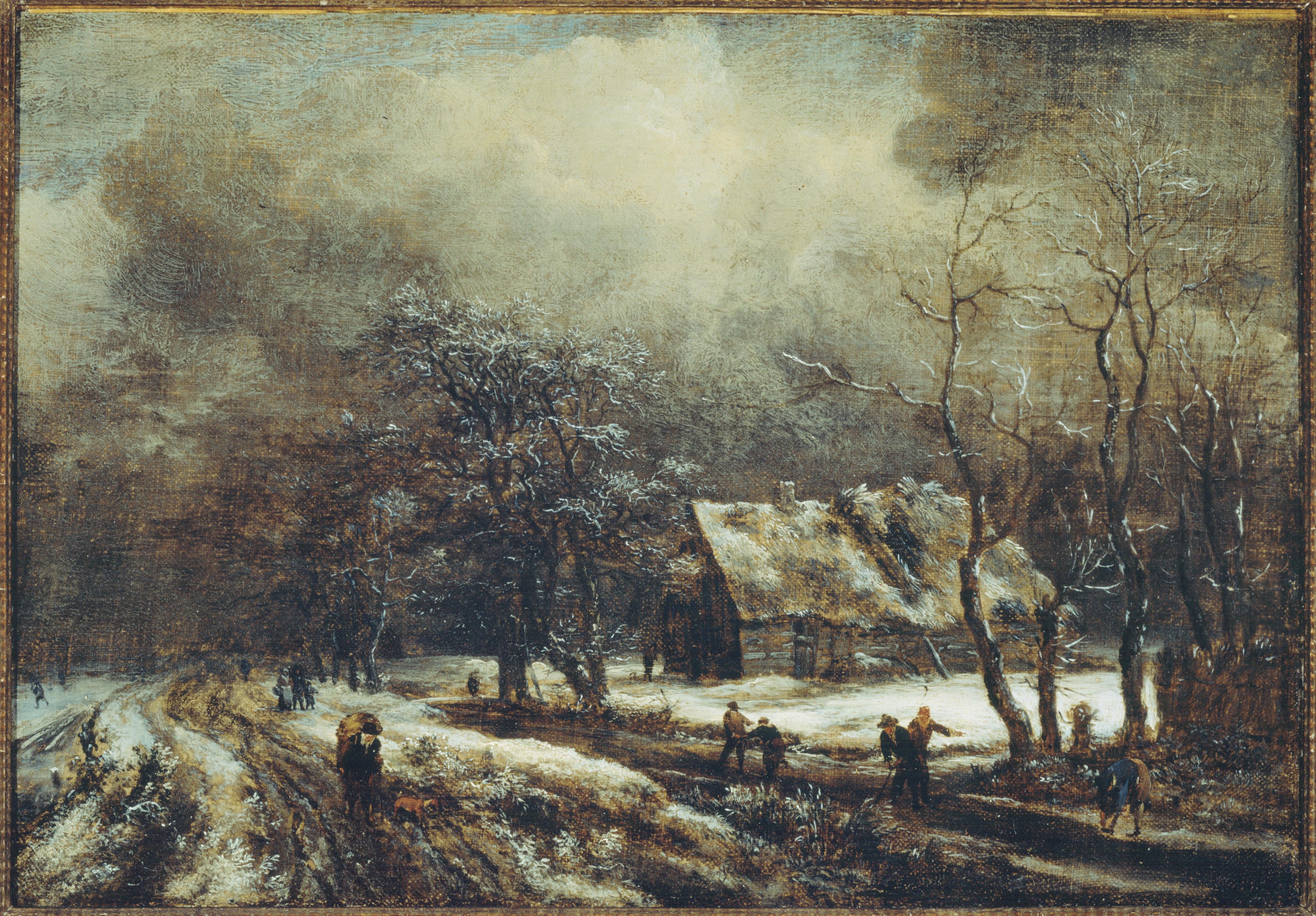 Jacob van Ruisdael - Winter Landscape with Ice Skating