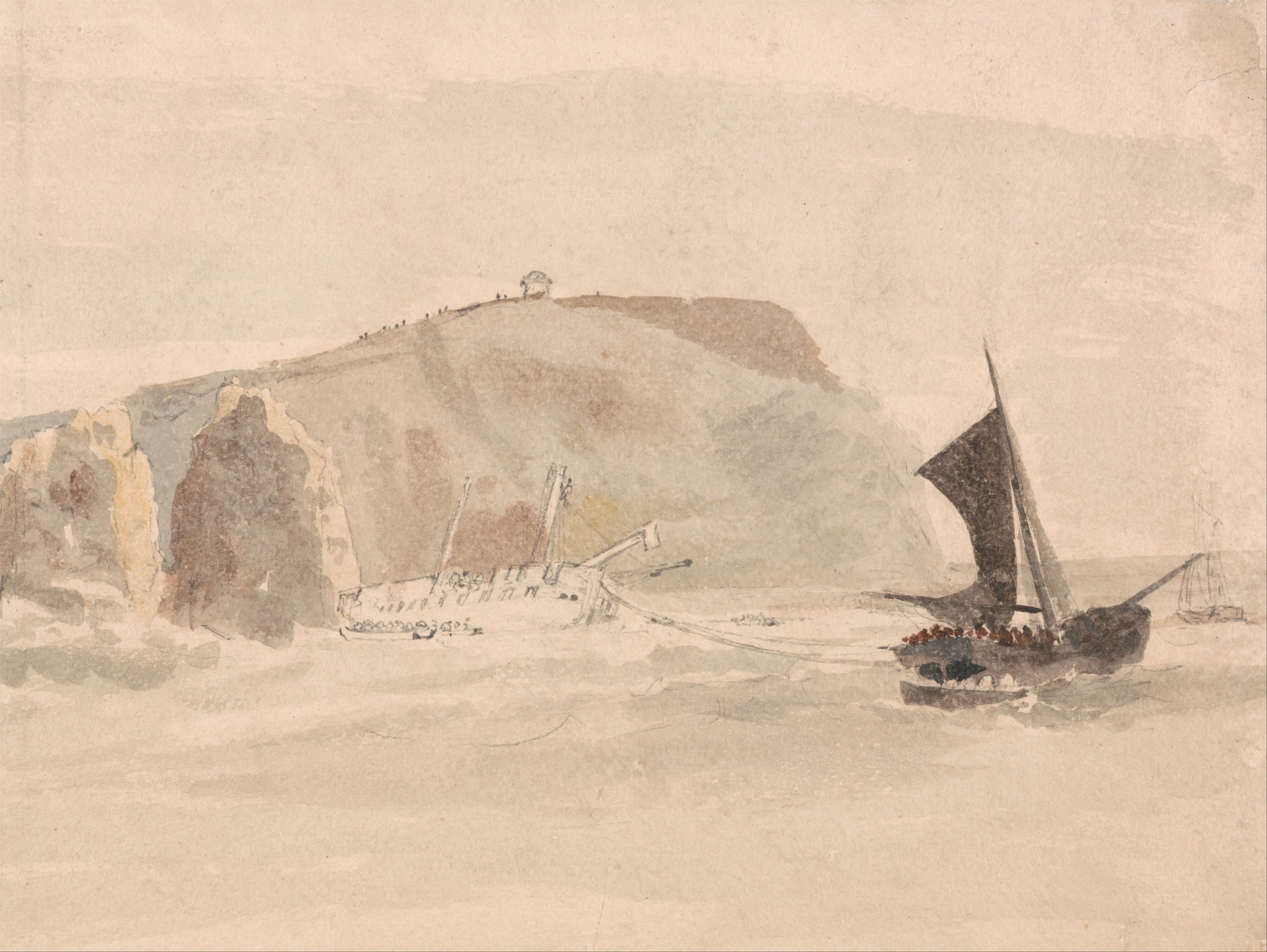 Peter DeWint - Shipwreck off the Needles, Isle of Wight - Google Art Project