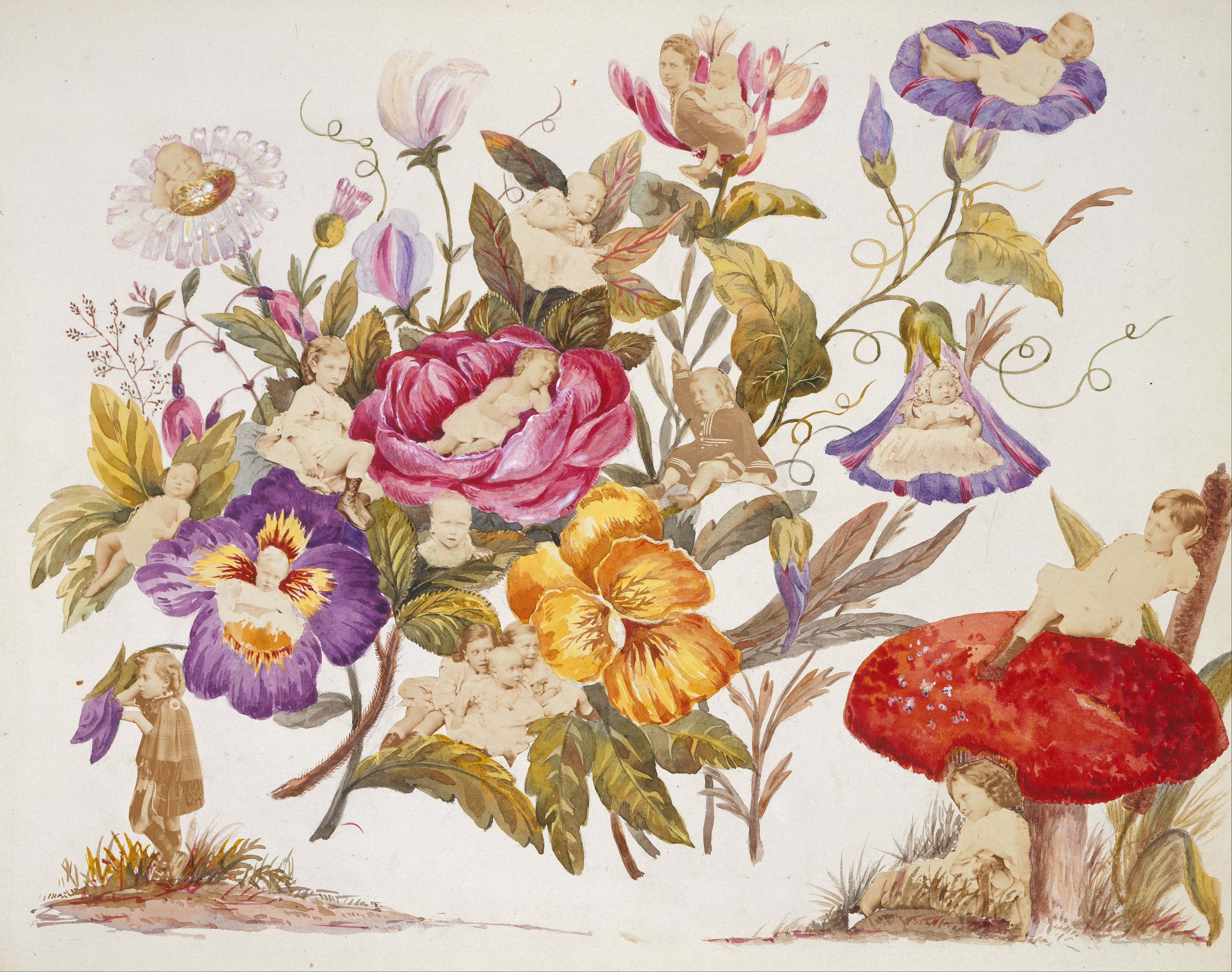Queen Alexandra (1844-1925), when Princess of Wales - Album of designs painted by Alexandra, Princess of Wales, incorporating photographs, 1866-1869 - Google Art Project
