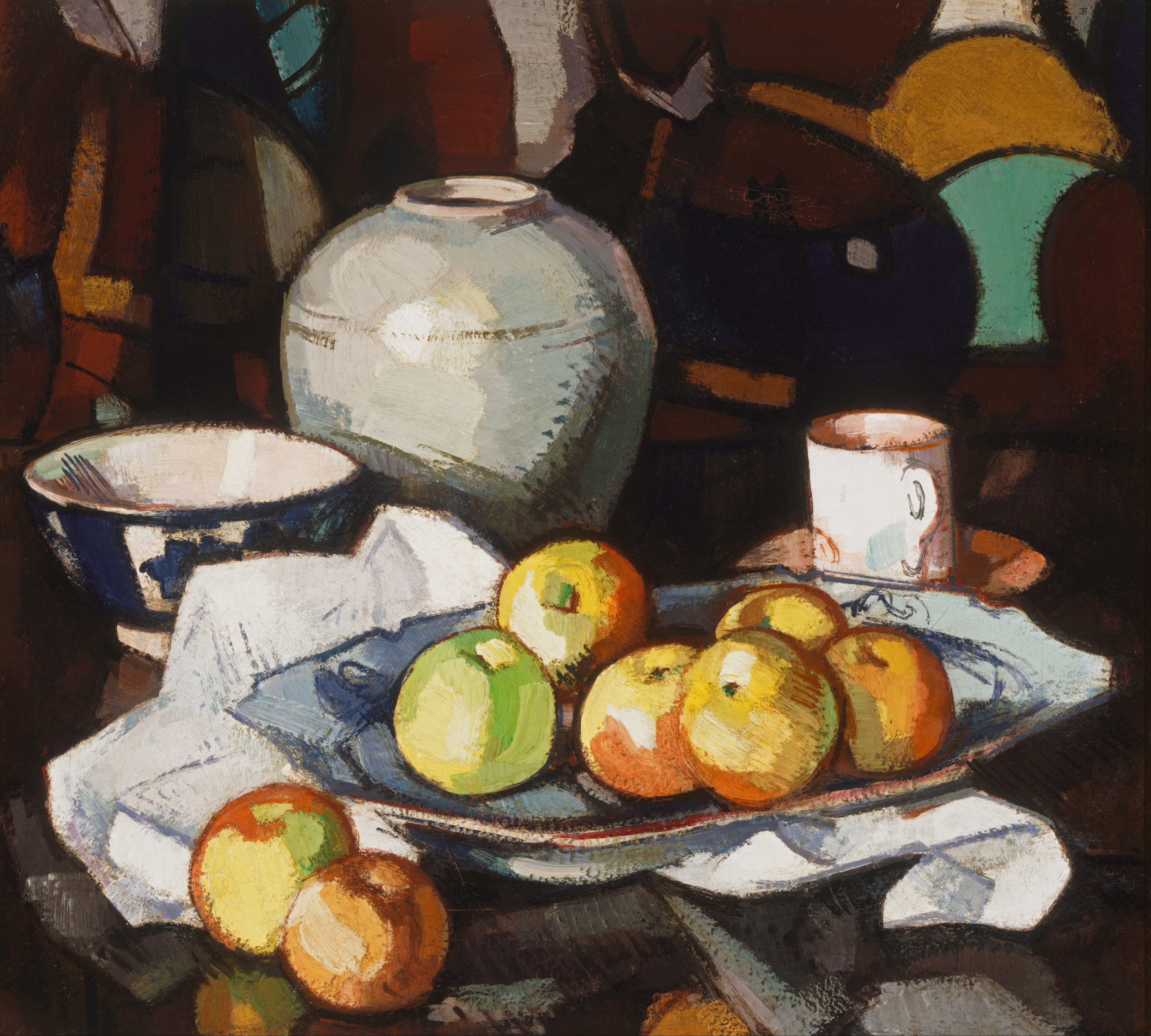 Samuel Peploe - Still life- apples and jar - Google Art Project