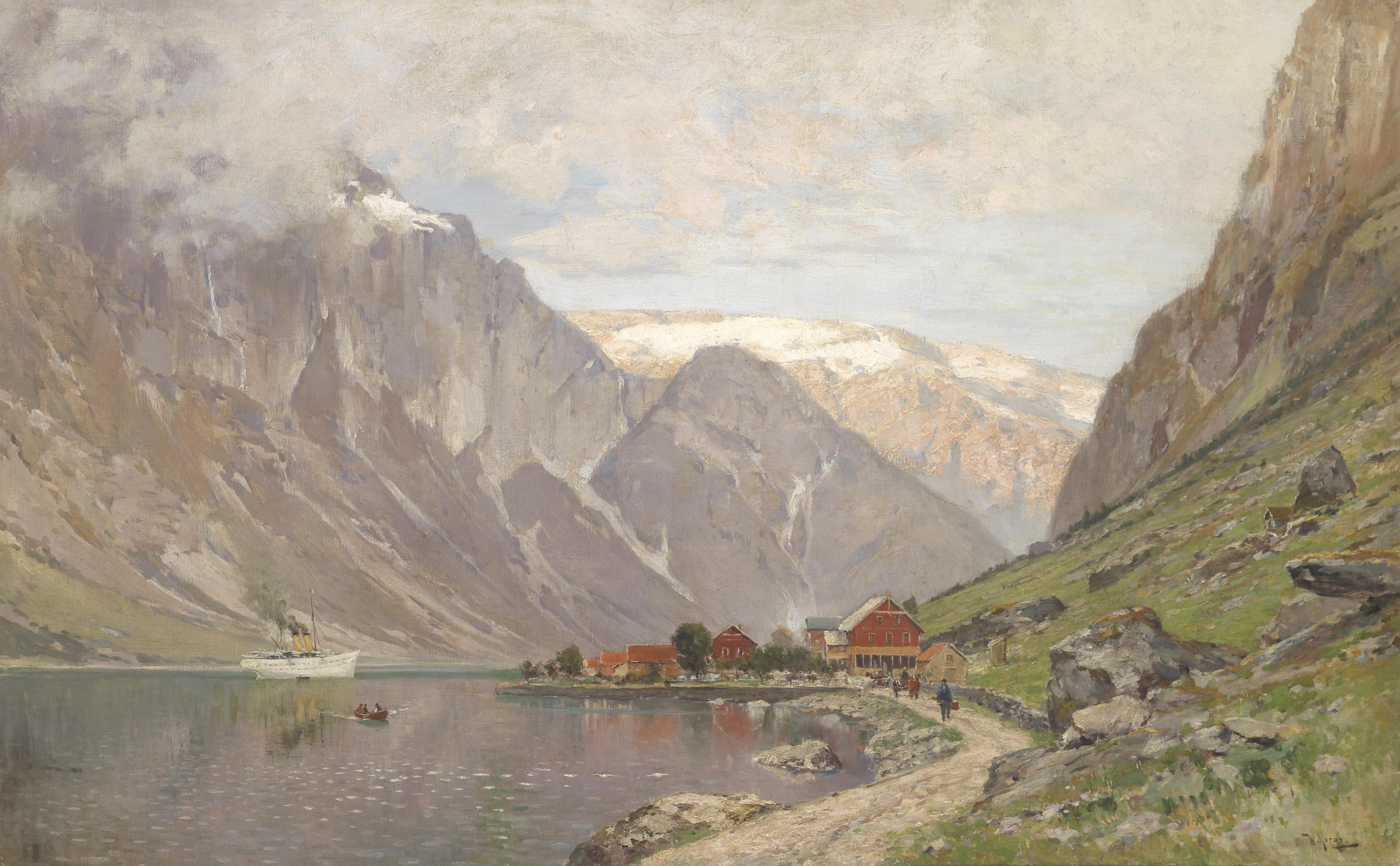 Walter Moras Große Fjordlandschaft