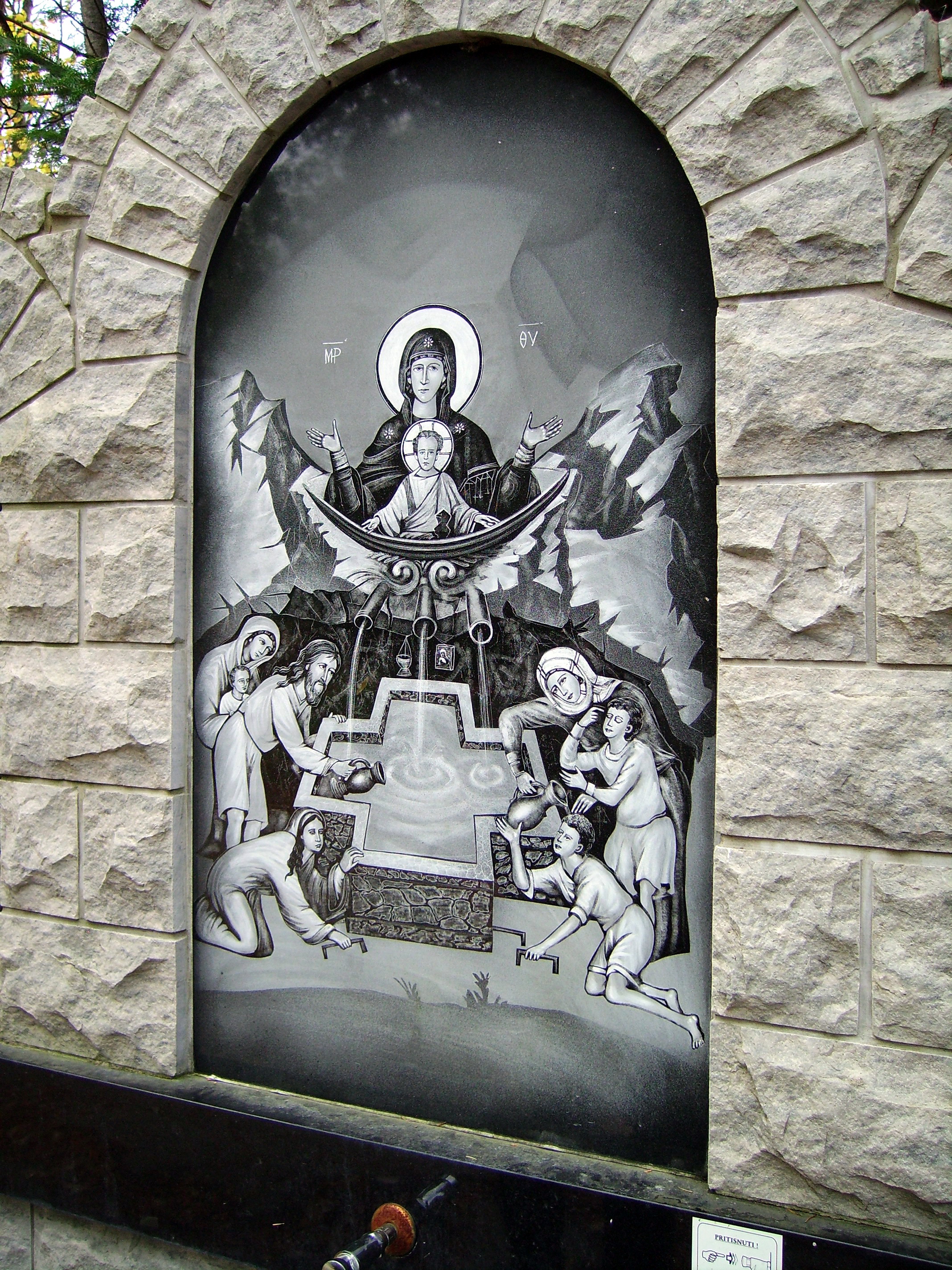 2007-10-20 -- Life-Giving-Spring memorial fountain -- Holy Transfiguration Monastery in Milton, Ontario