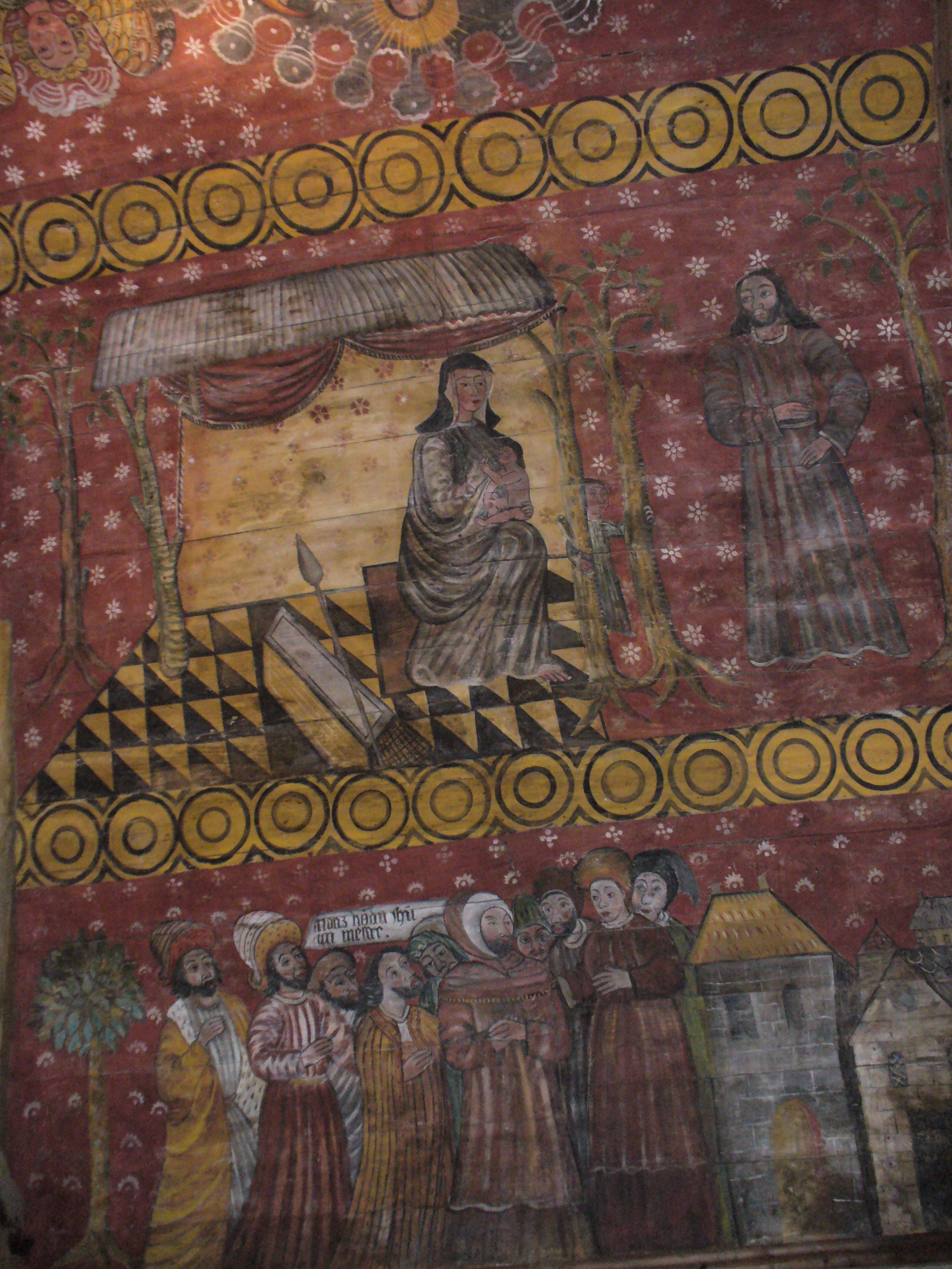 4693.Chapelle Saint-Gonéry - Maria und Joseph mit dem Jesuskind unterm Baldachin. - Plougrescant- Côtes-d'Armor-Bretagne - Steffen Heilfort