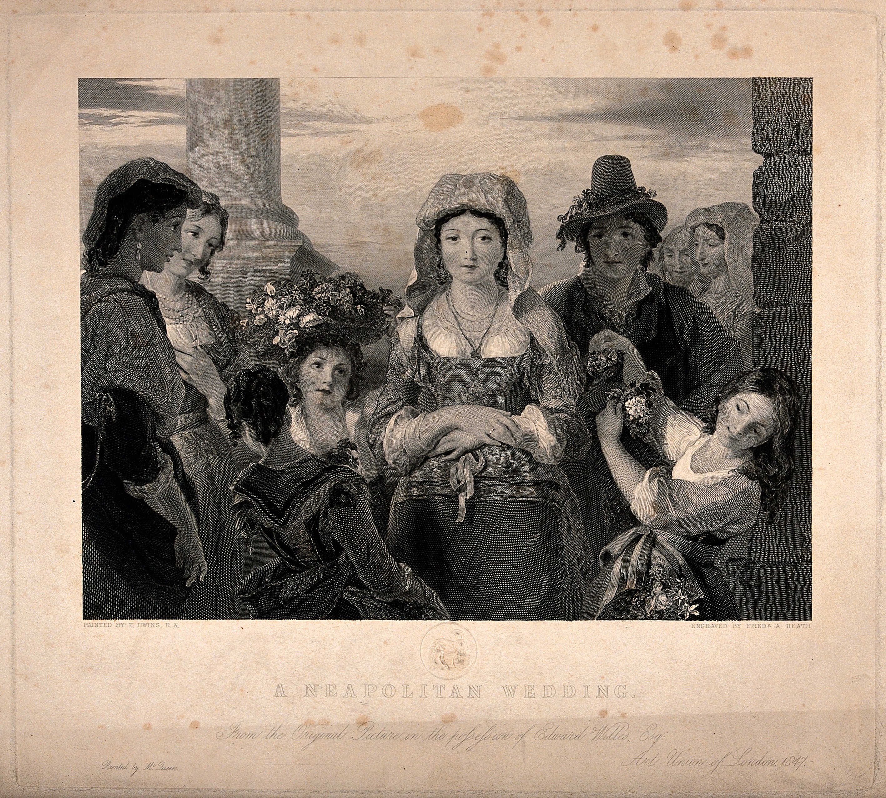A young bride accompanied by her family and children with fl Wellcome V0039099