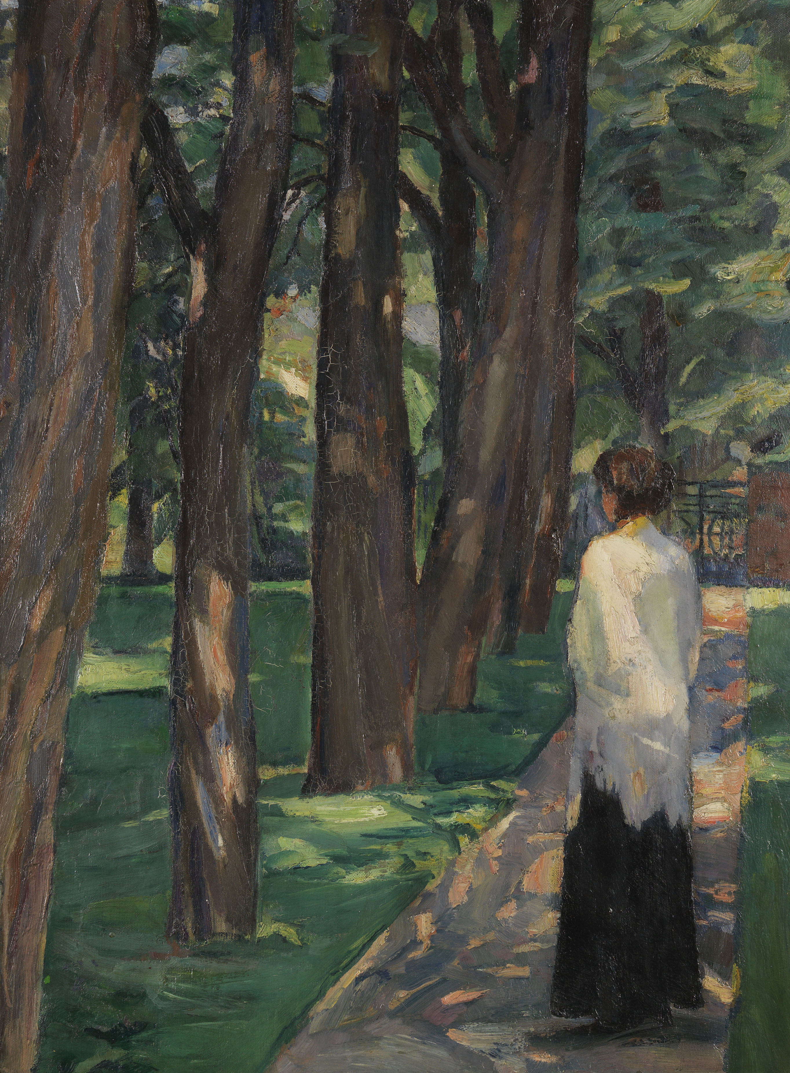 Albert Weisgerber Dame im Park 1910