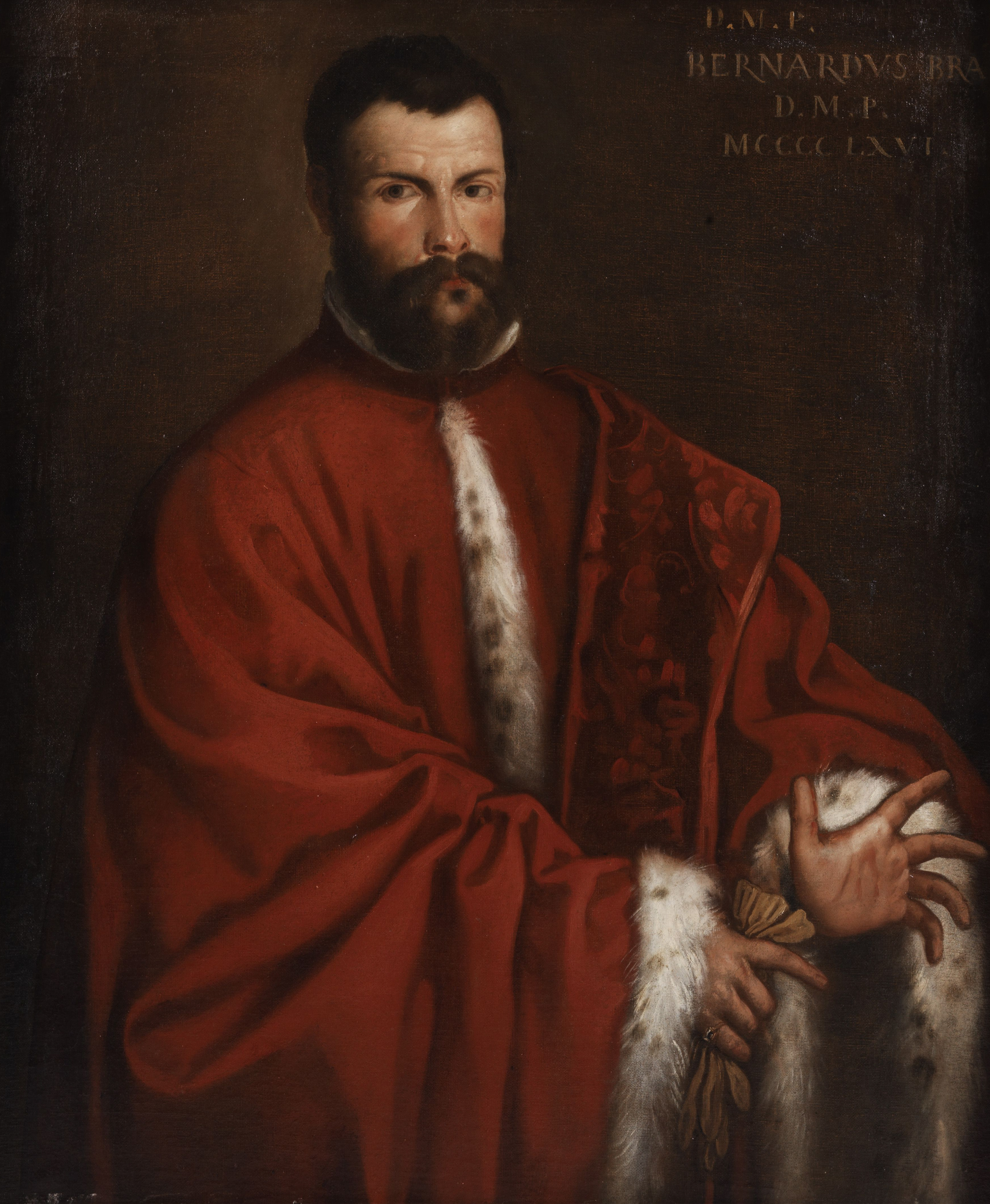 Alessandro Varotari (attr) Portrait Bernardus Bra