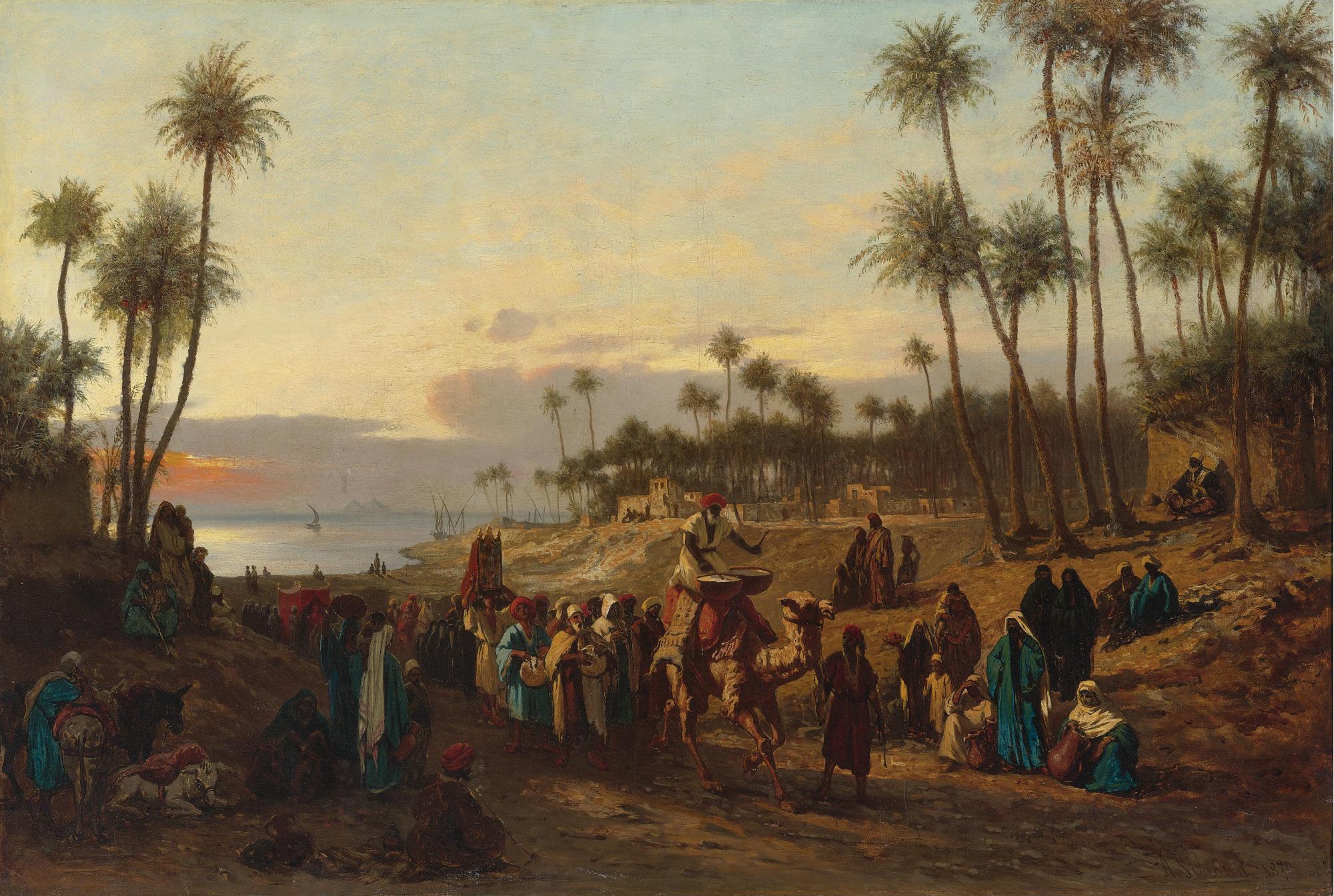 Alois Schönn - Die Ankunft der Braut (1870)