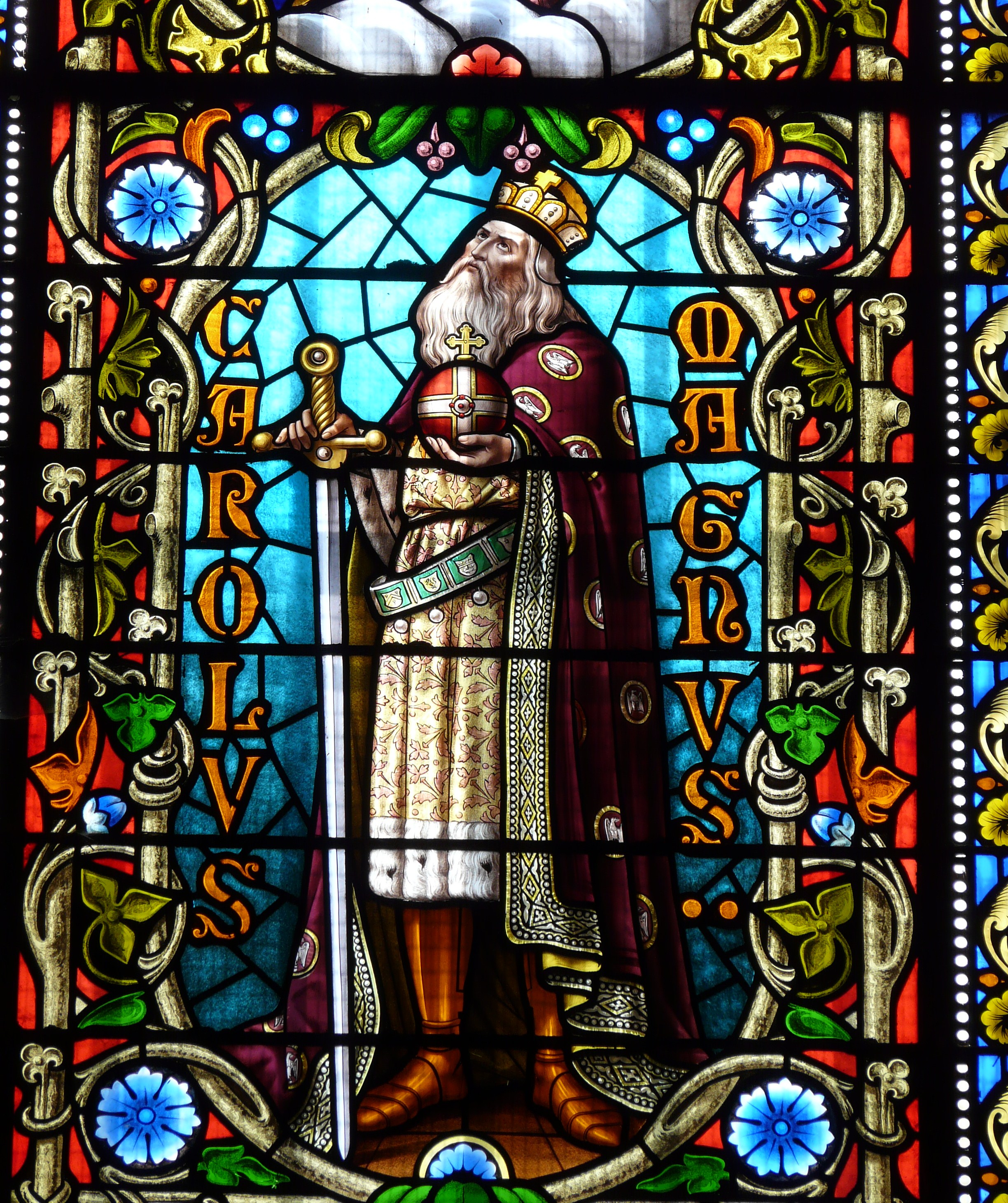 Aurillac église Saint-Géraud vitrail détail (1)