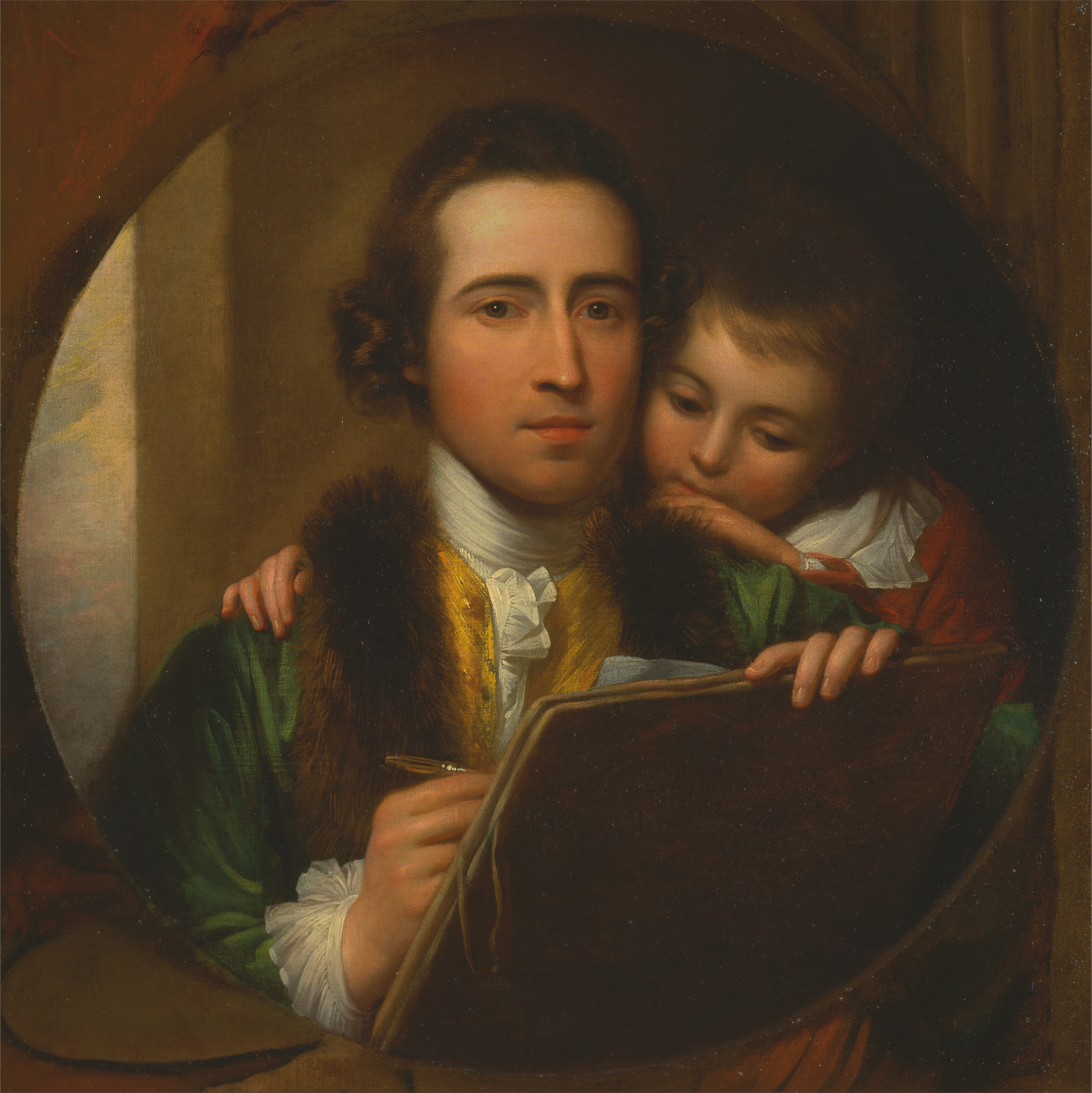 Benjamin West - The Artist and His Son Raphael - Google Art Project