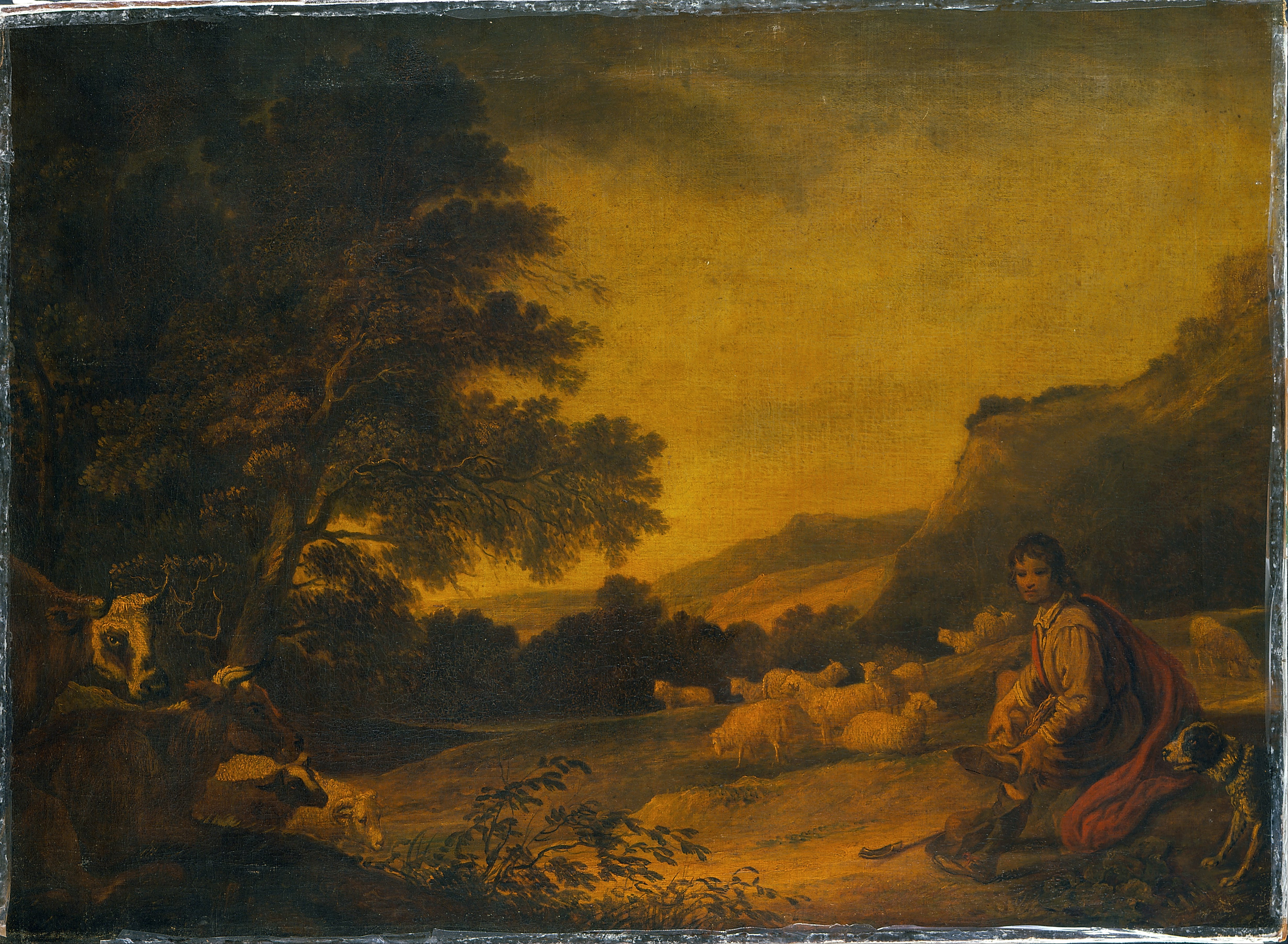 Bourgeois, Sir Peter Francis - Landscape with Cattle (A Young Sheperd with his Flock) - Google Art Project