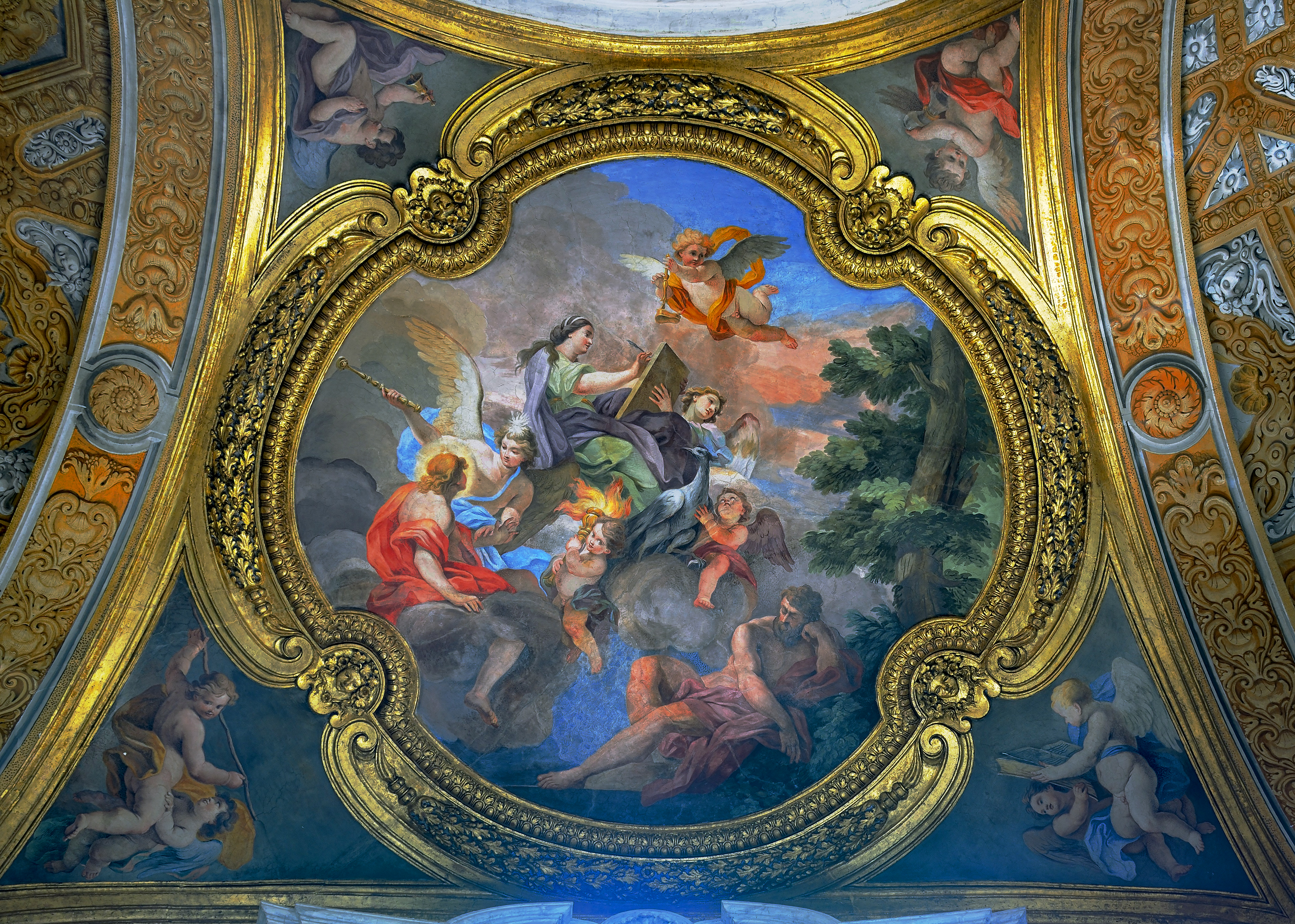 Ceiling on right San Carlo al Corso (Rome)