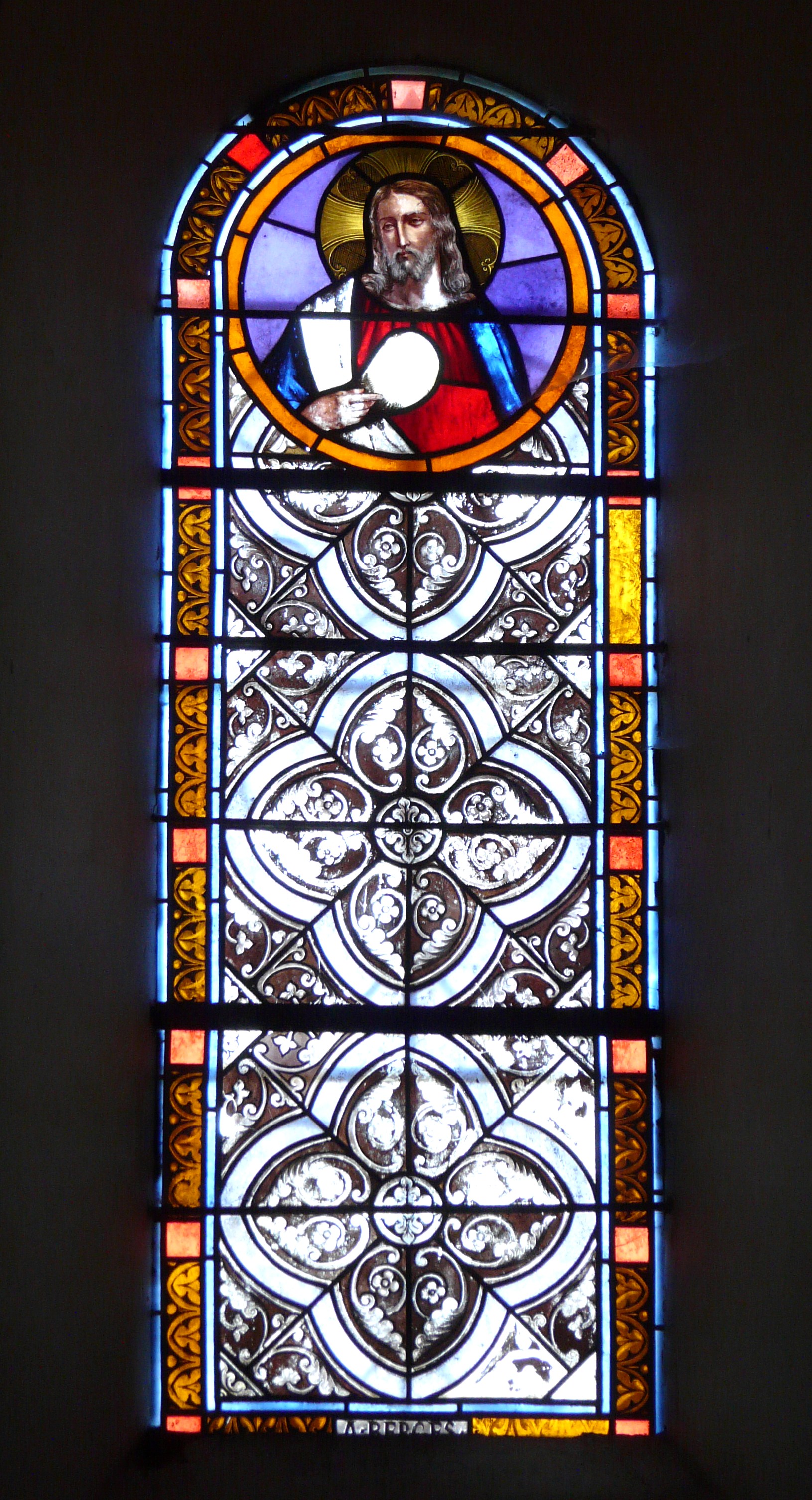 Chalais (Dordogne) église vitrail (1)