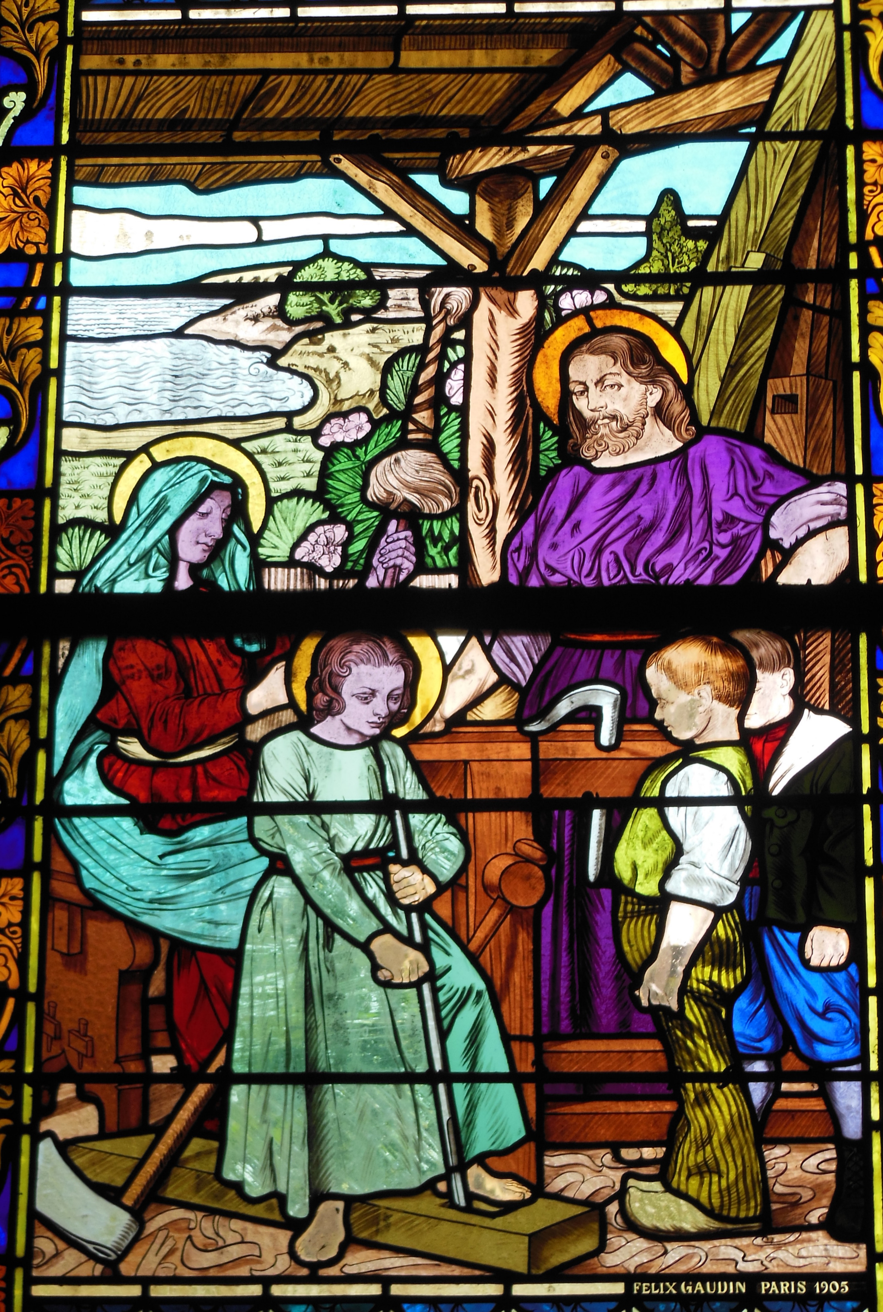Chapelle Pen-Bron vitrail Jésus Nazareth