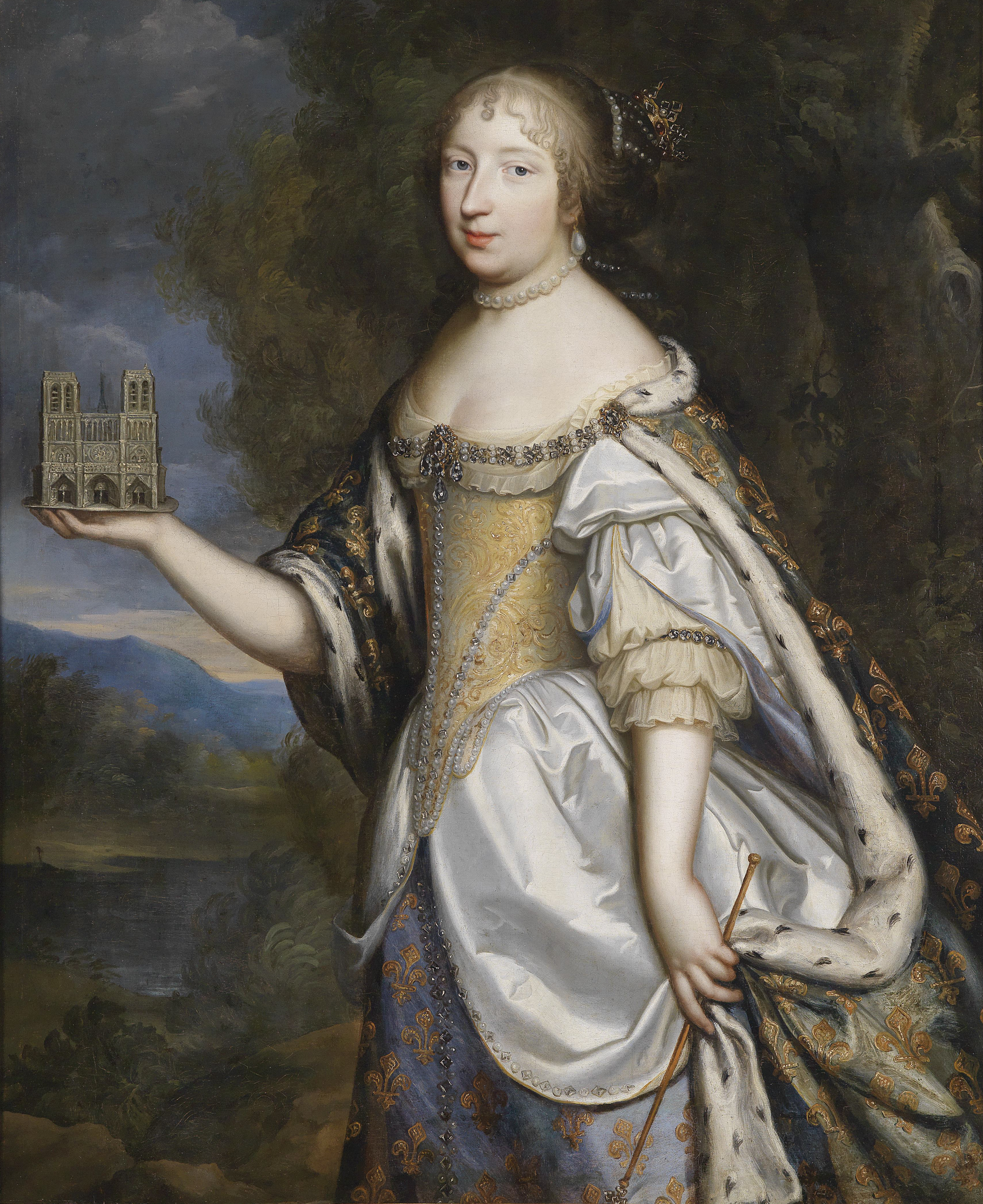 Charles Beaubrun Porträt Königin Maria Theresia als Schirmherrin von Notre-Dame