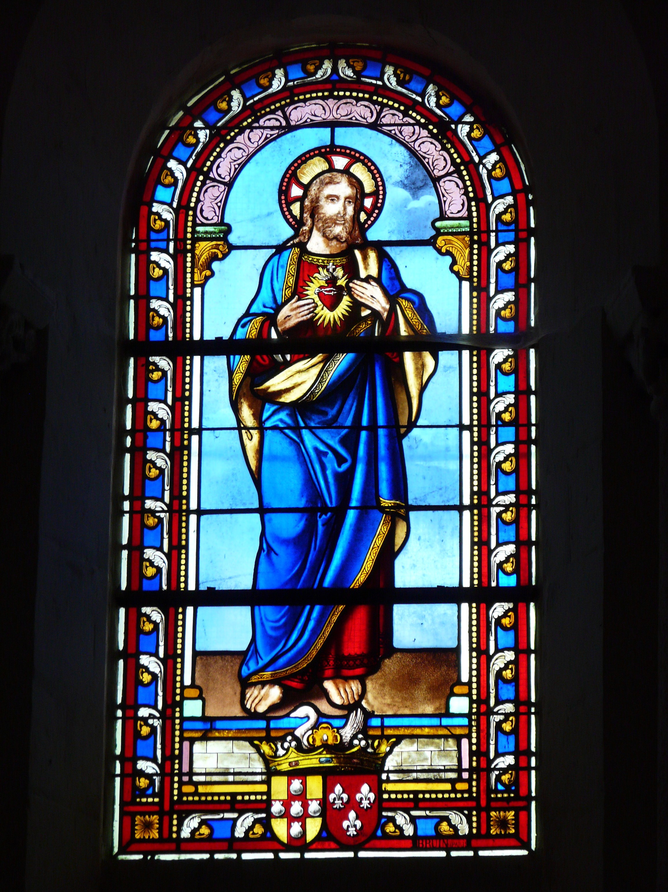 Curçay église Ste Catherine vitrail (4)