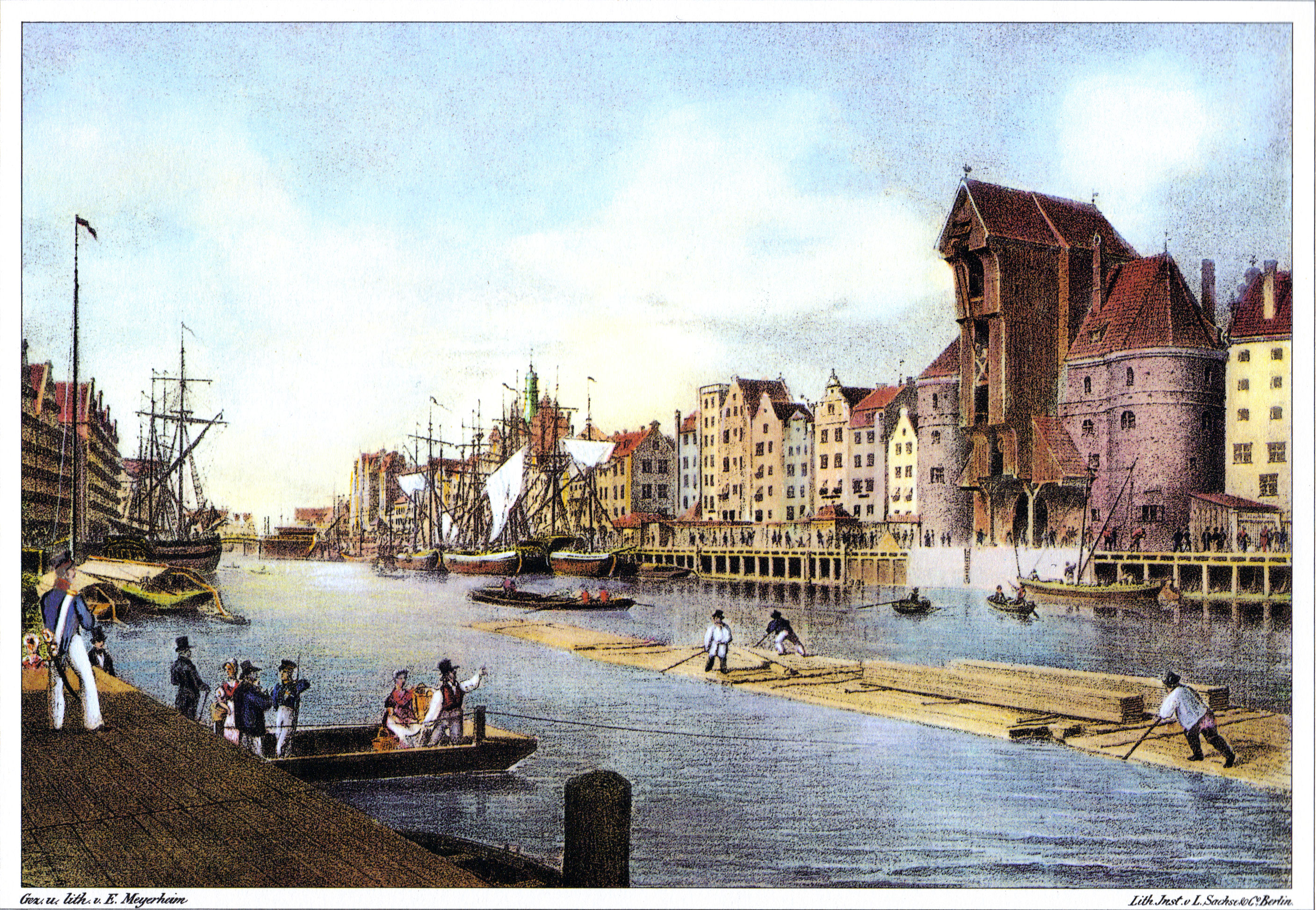 Danzig Lange Bruecke c1850