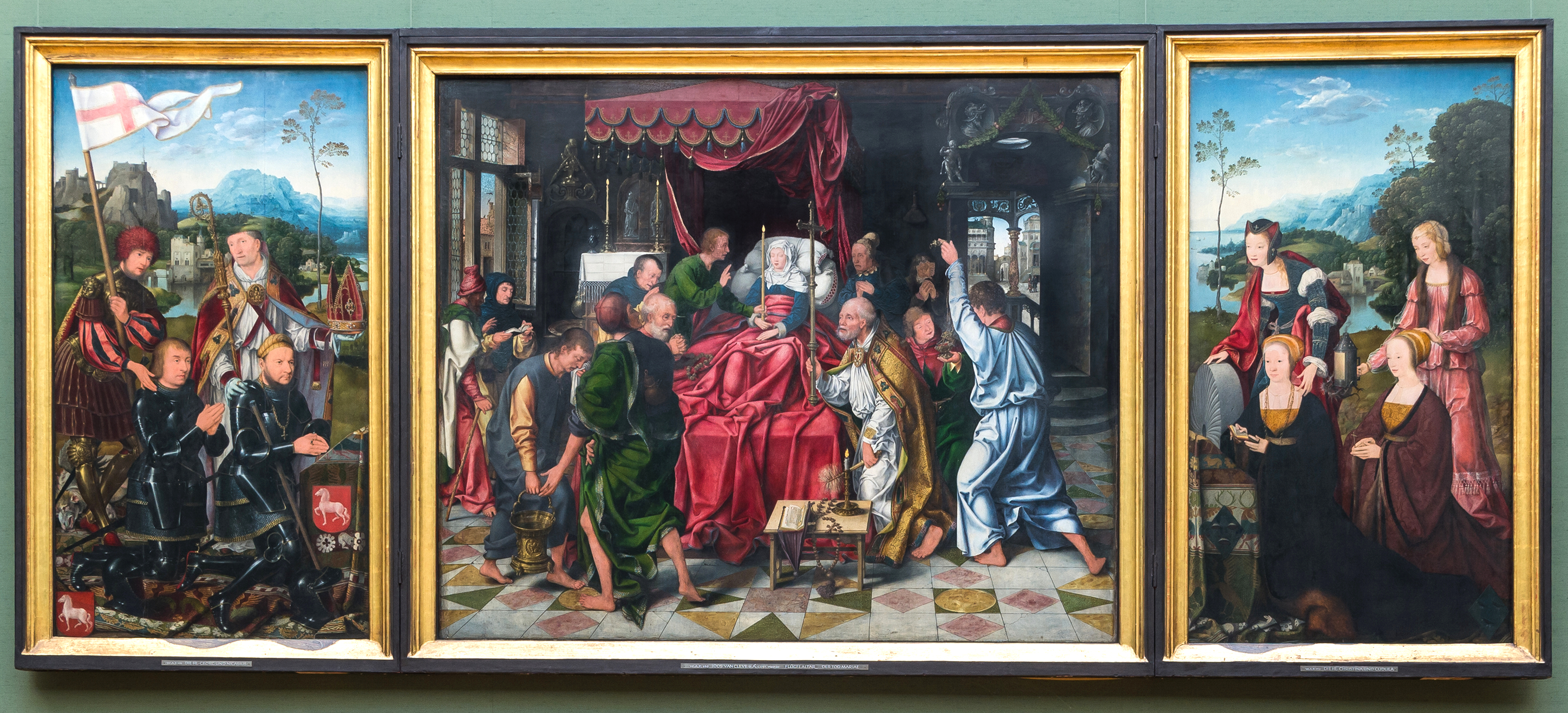 Death of Mary, Joos van Cleve the Elder, W.A.F. 150, 151, 152, Alte Pinakothek Munich