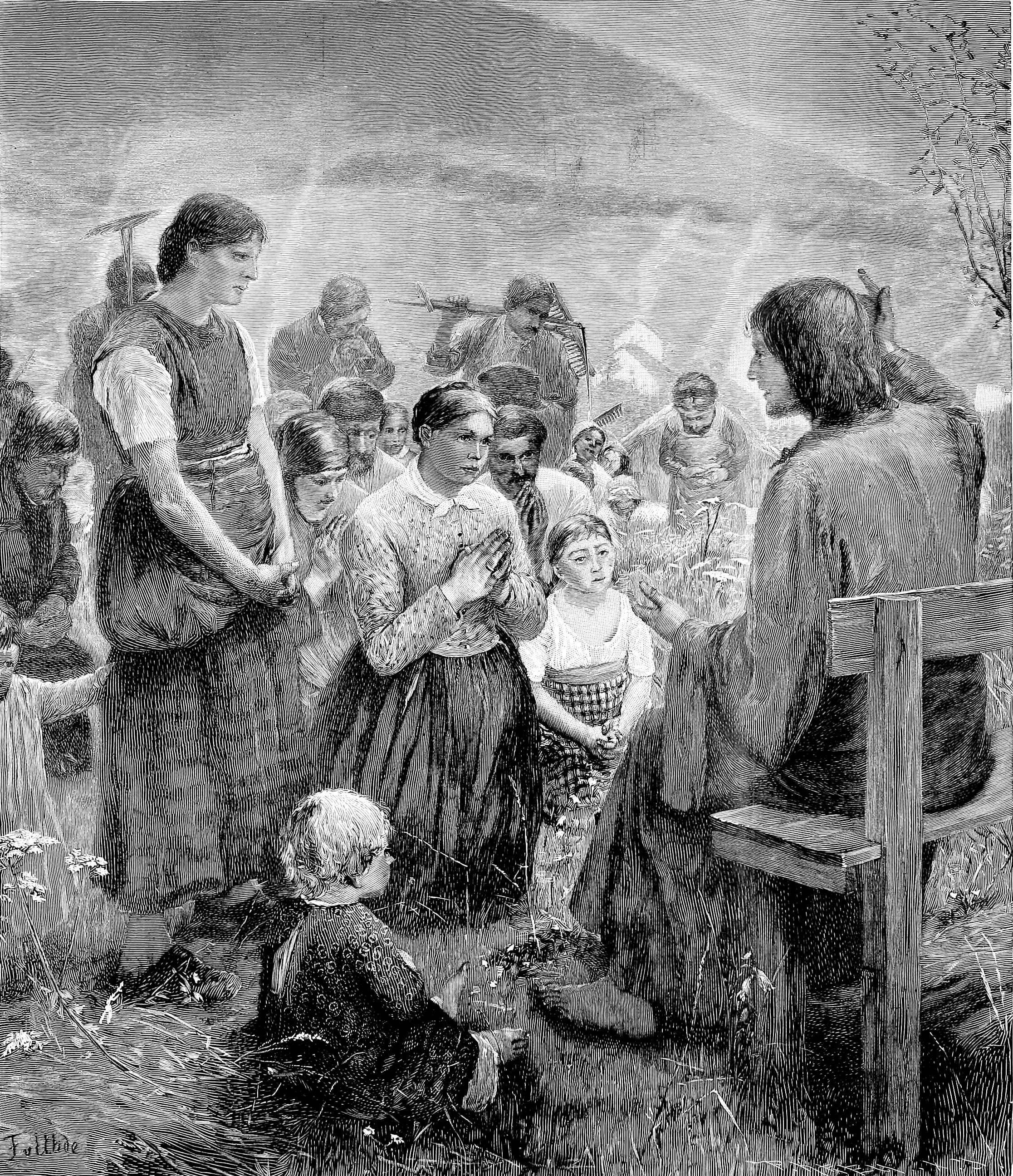 Die Bergpredigt (1887). The sermon on the mount, by Uhde