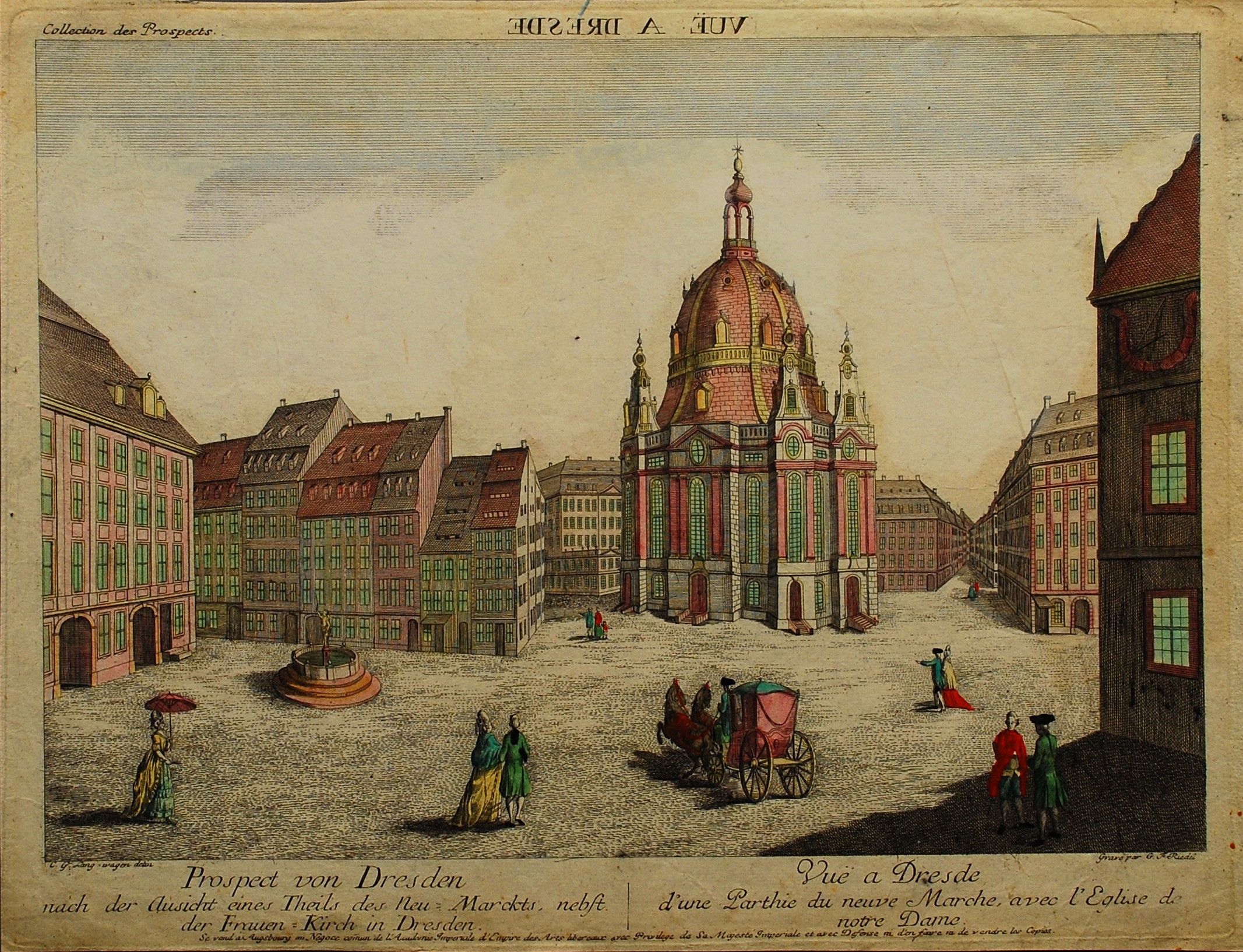 Dresden Guckkastenblatt um 1750