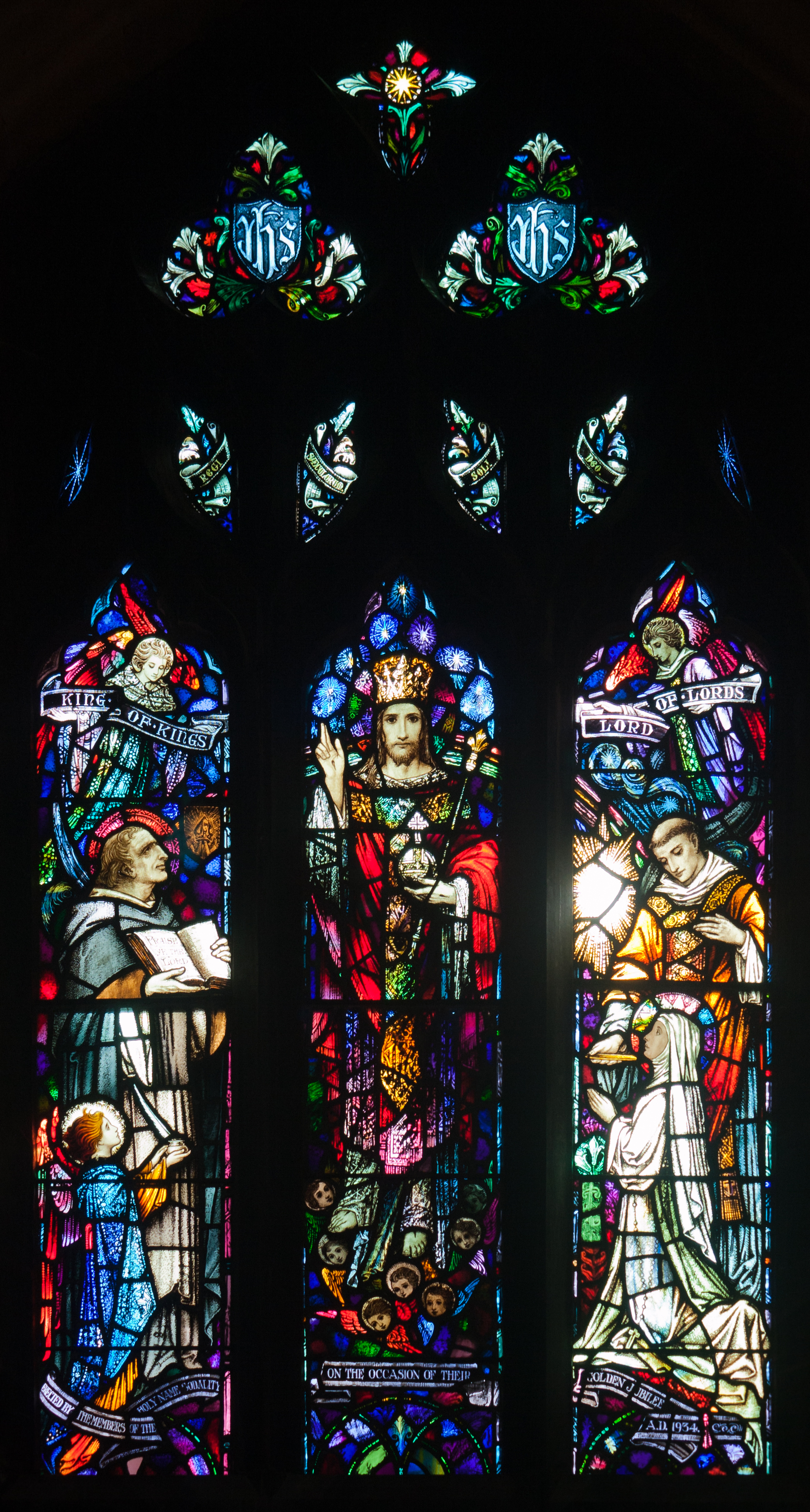 Dublin Saint Saviour's Dominican Priory Church Outer South Aisle Window Salvator Mundi 2012 09 26