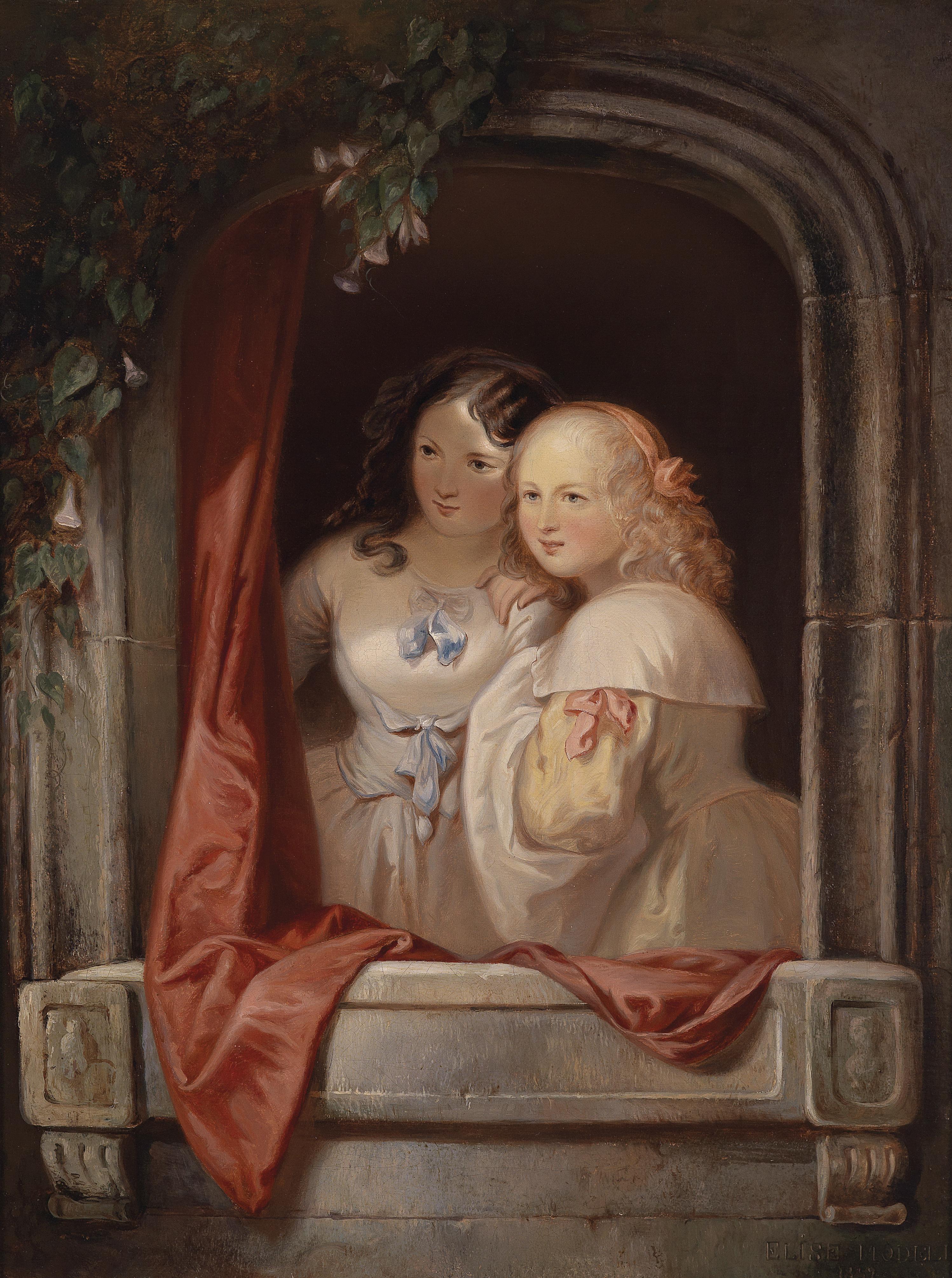 Elisabeth Modell Zwei Mädchen am Fenster 1852
