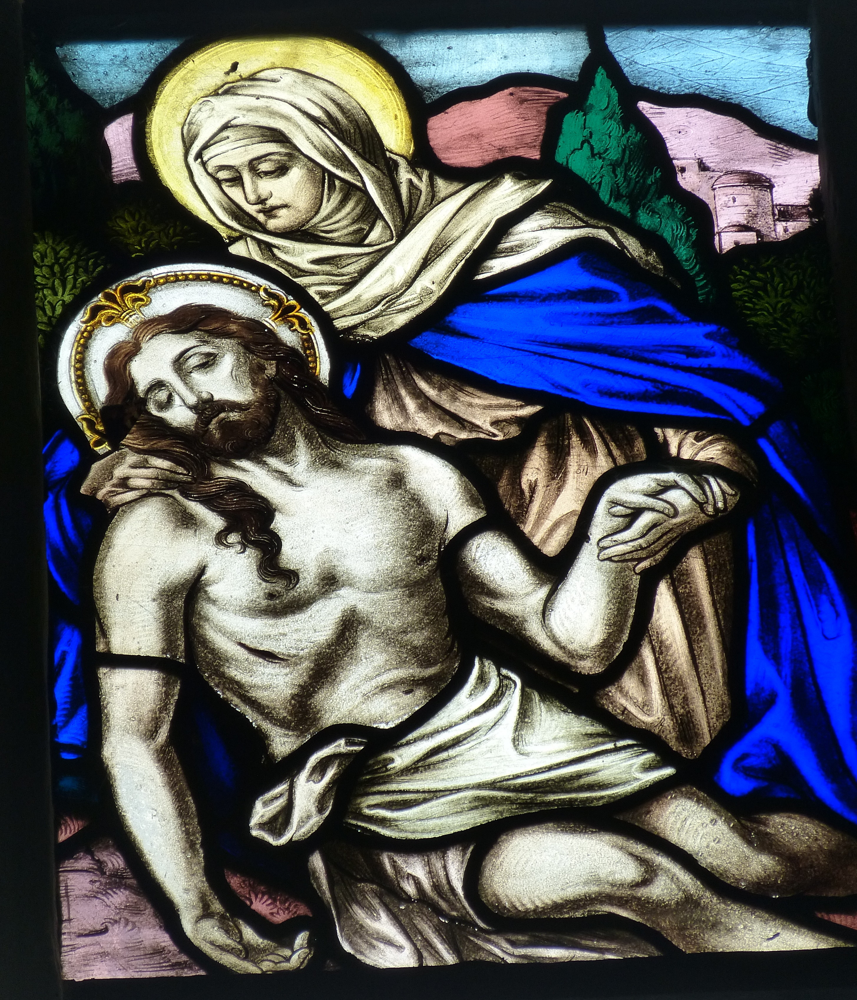 Engelhartszell Pfarrkirche - Fenster 1 Pieta