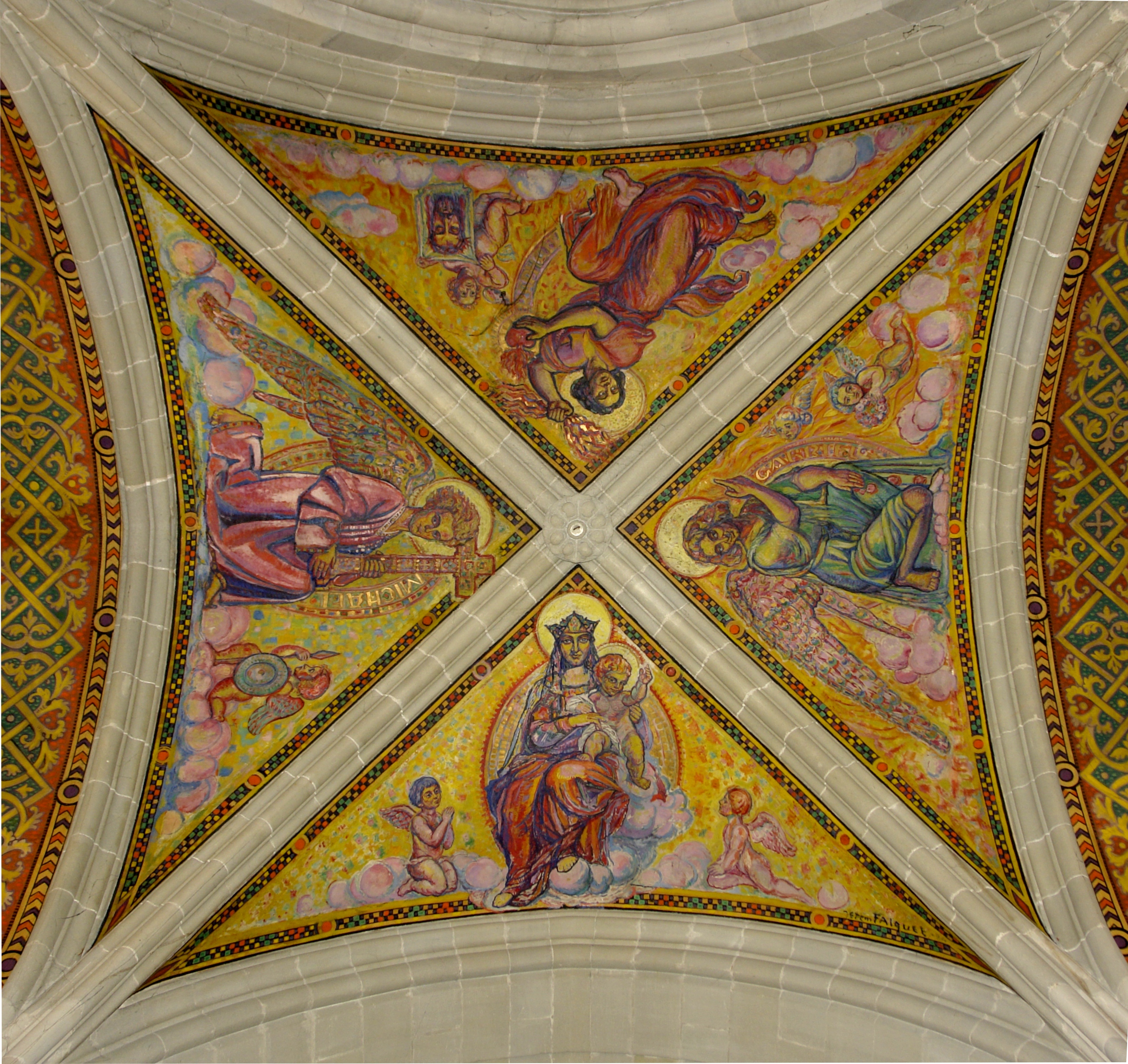 Entrance ceiling, Notre-Dame basilica, Geneva