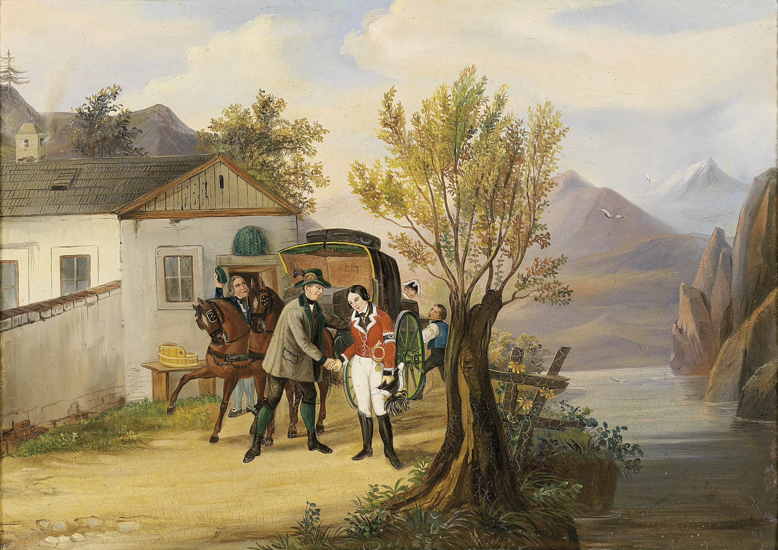 Erzherzog Johann und Anna Plochl (Bilderuhr) 19 Jh