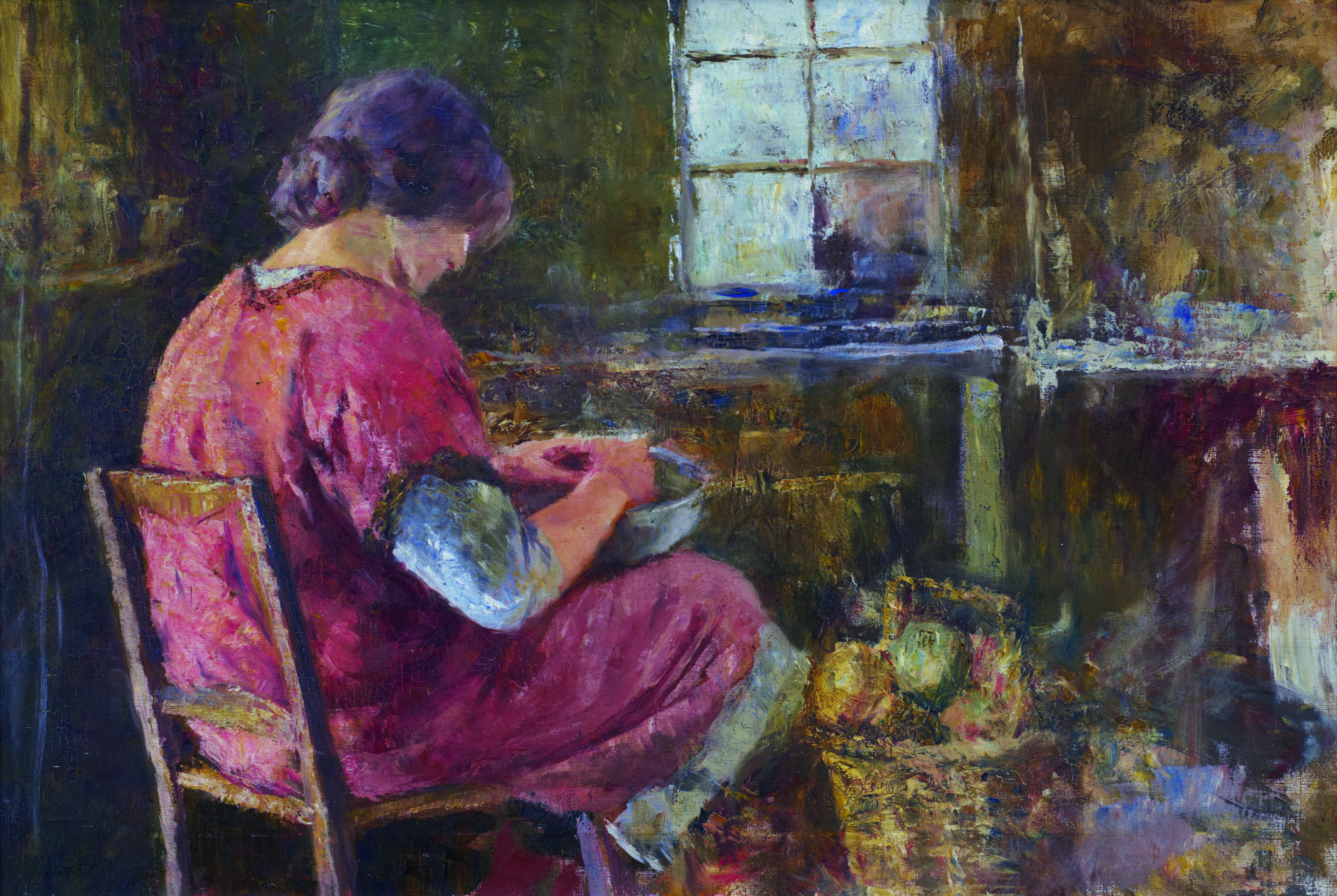 Frederick McCubbin, 1913c - Shelling peas