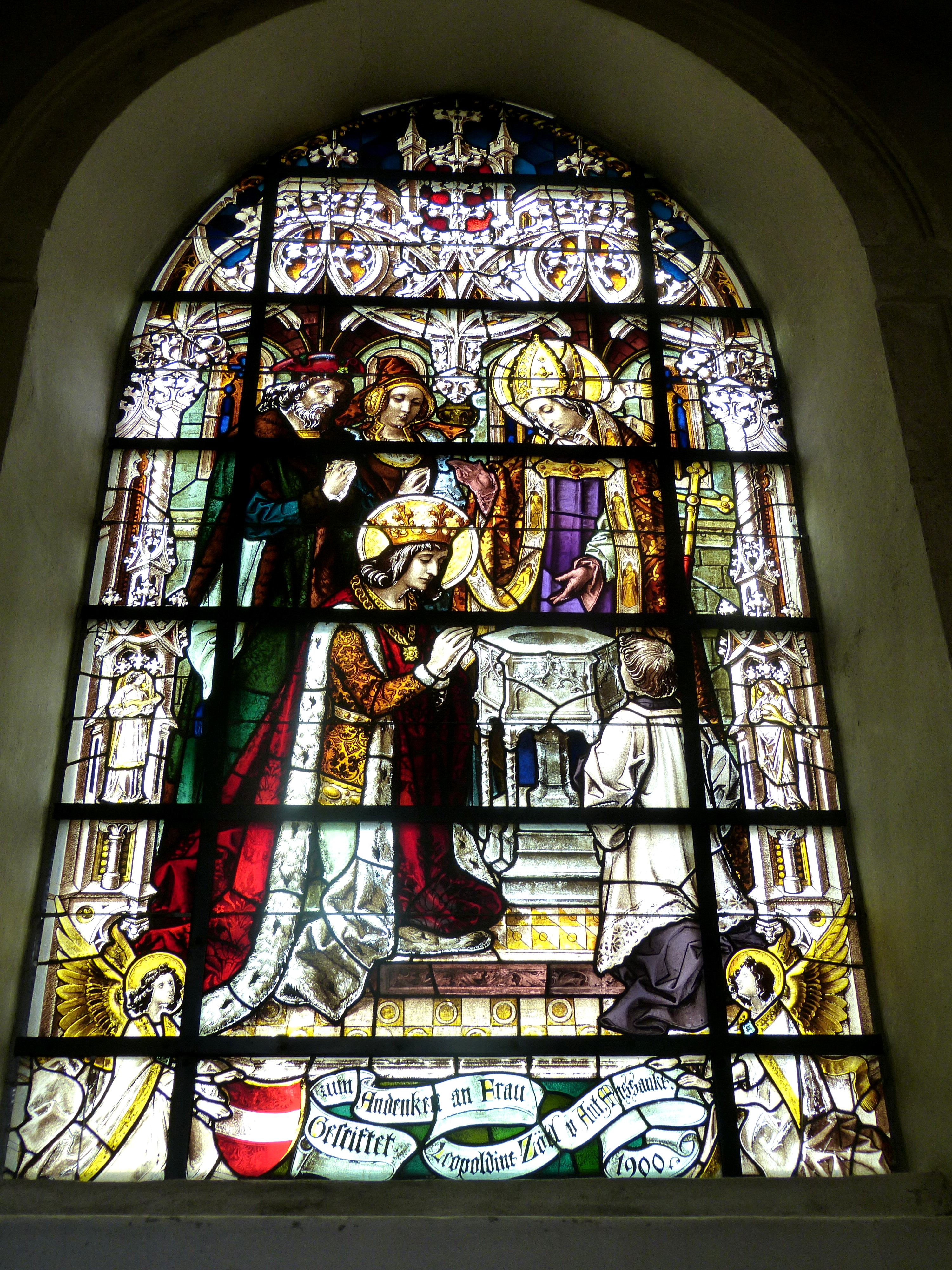 Freistadt Pfarrkirche - Fenster 1 Taufe Stefan