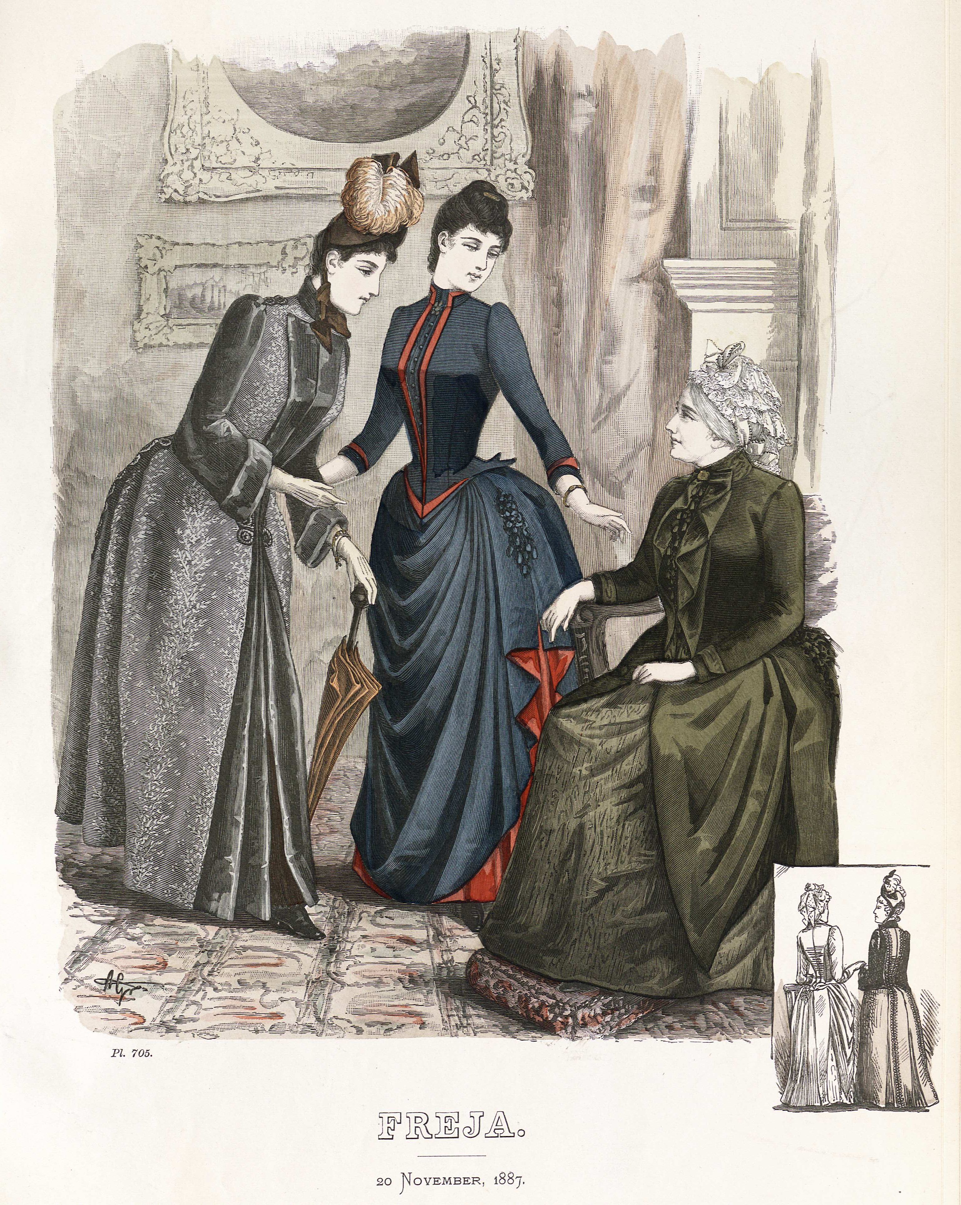 Freja- illustrerad skandinavisk modetidning 1887, illustration nr 22