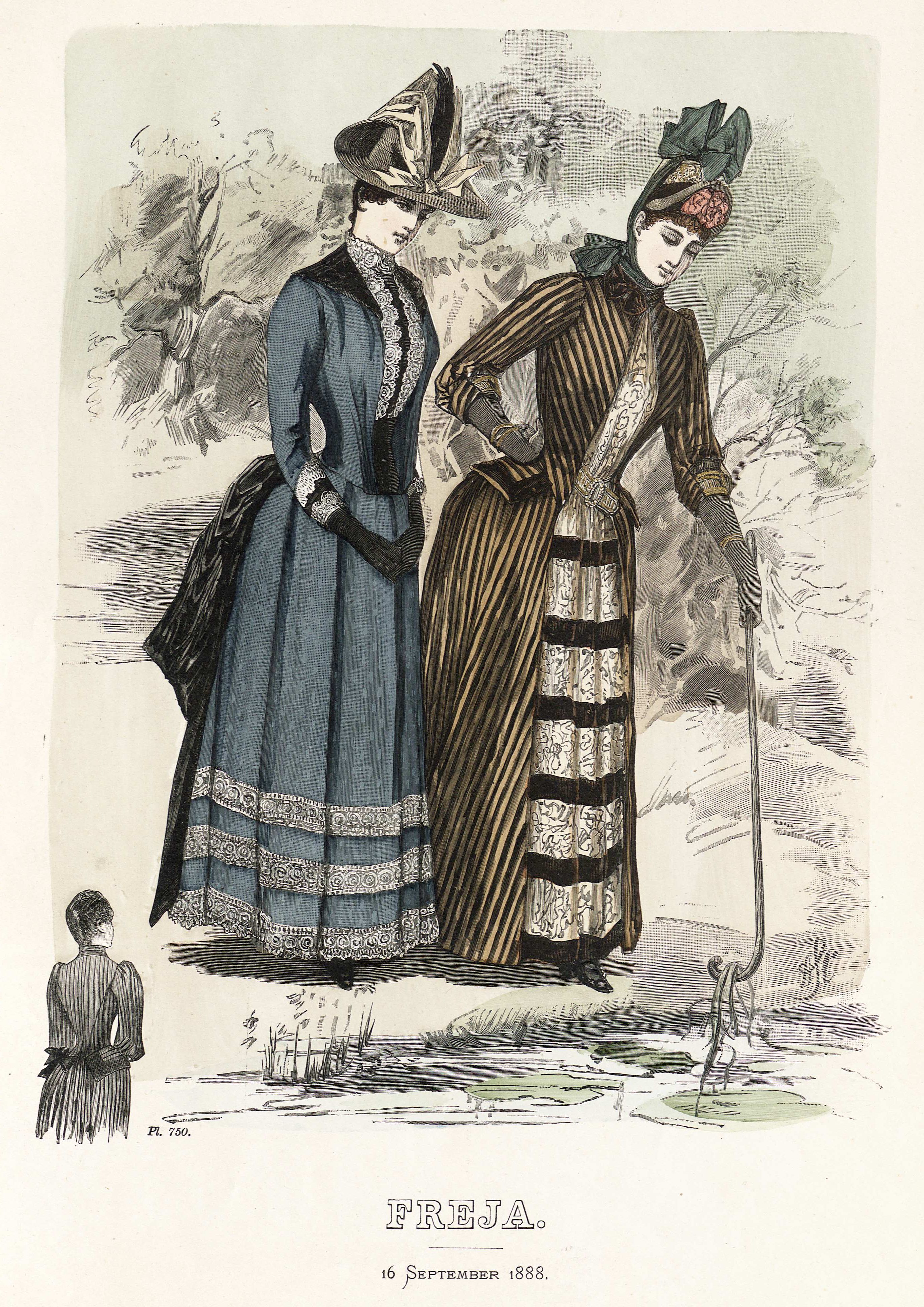 Freja- illustrerad skandinavisk modetidning 1888, illustration nr 18