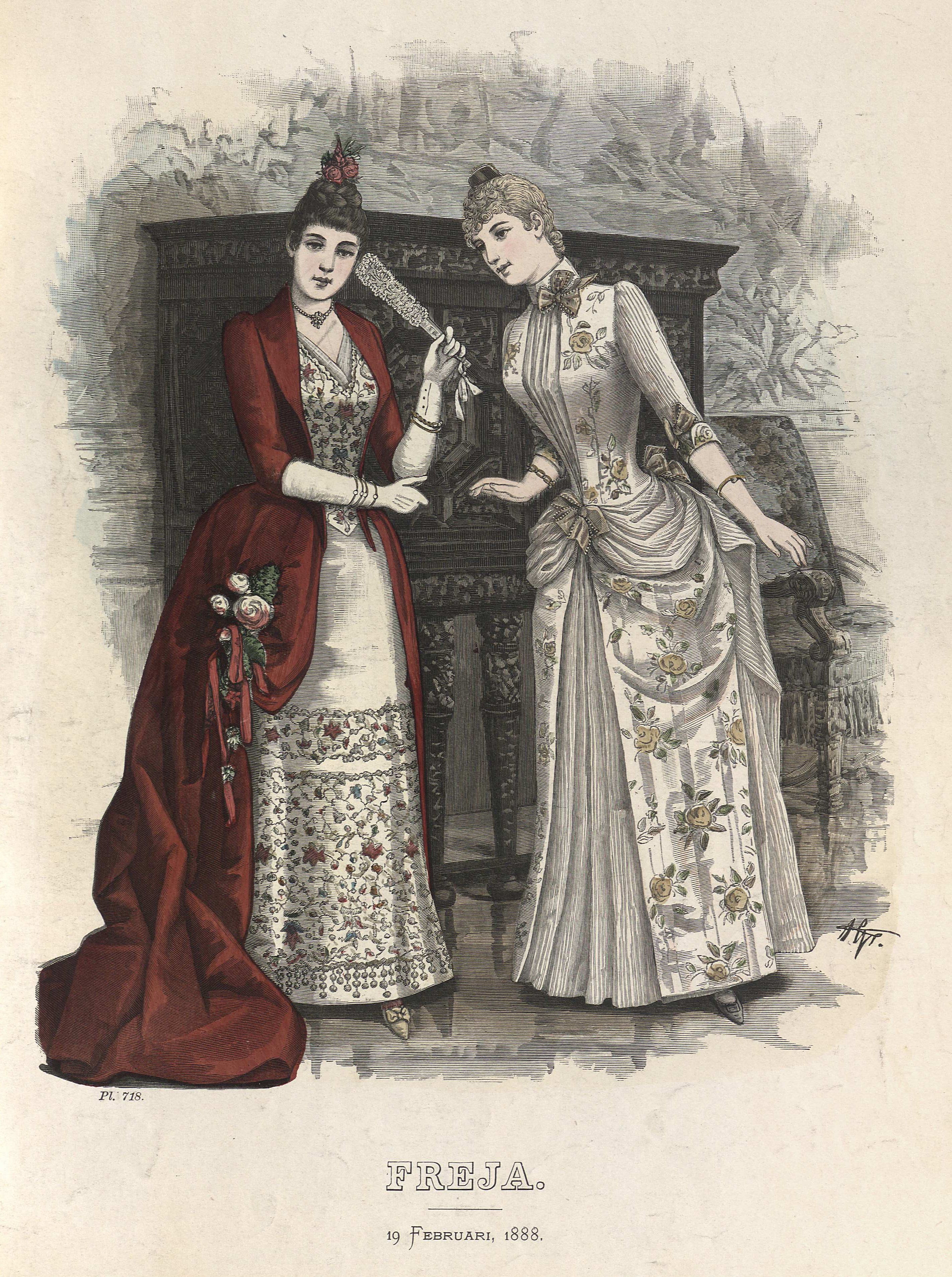 Freja- illustrerad skandinavisk modetidning 1888, illustration nr 4