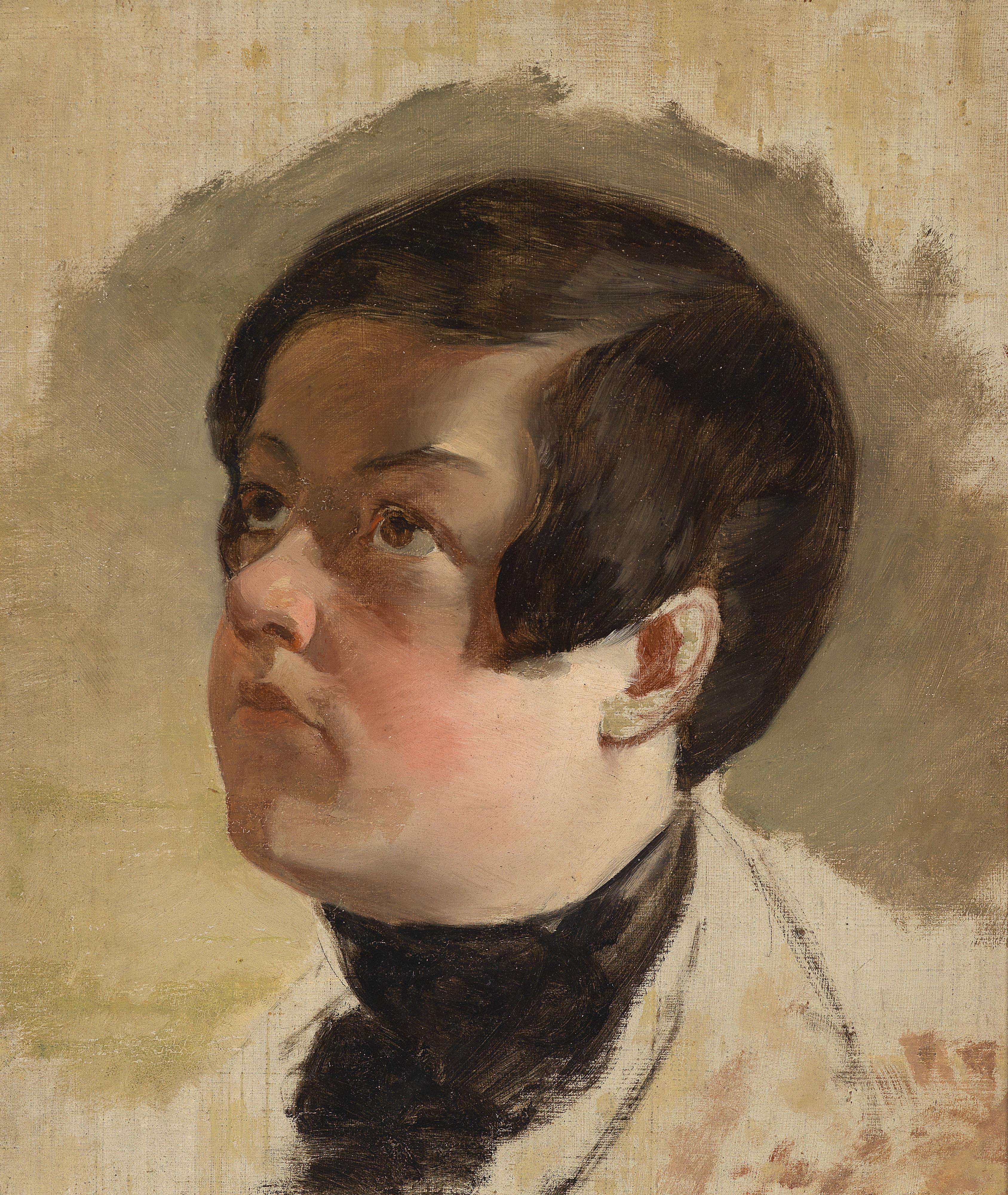 Friedrich von Amerling Studie zu einem Knabenkopf