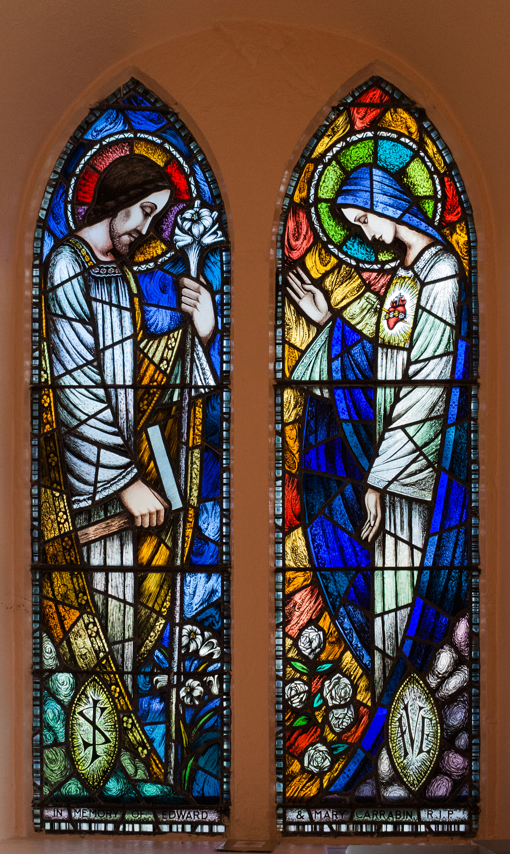 Frosses St. Mary's Church Joseph and Mary Window 2014 09 03