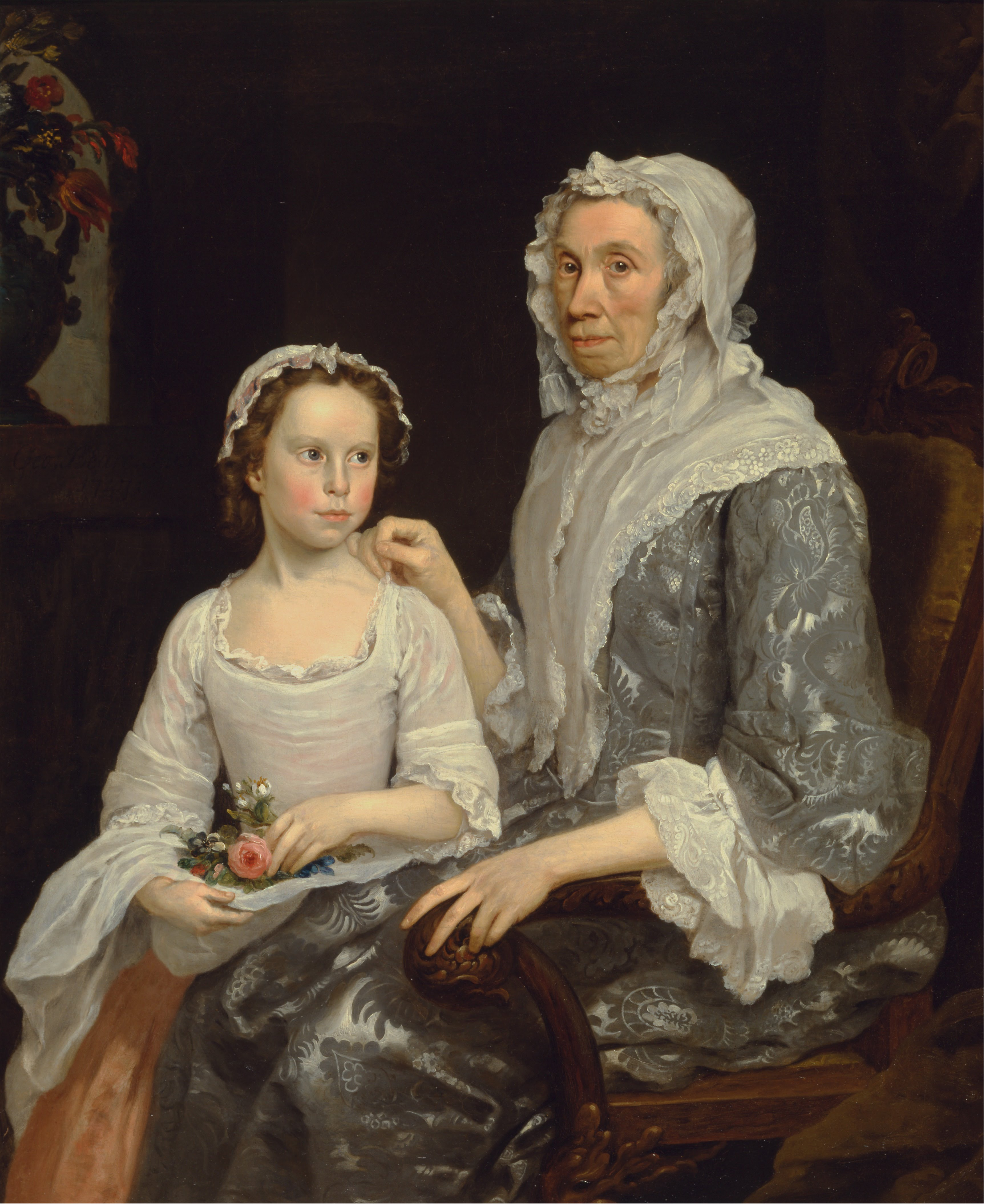 George Beare - Portrait of an Elderly Lady and a Girl - Google Art Project