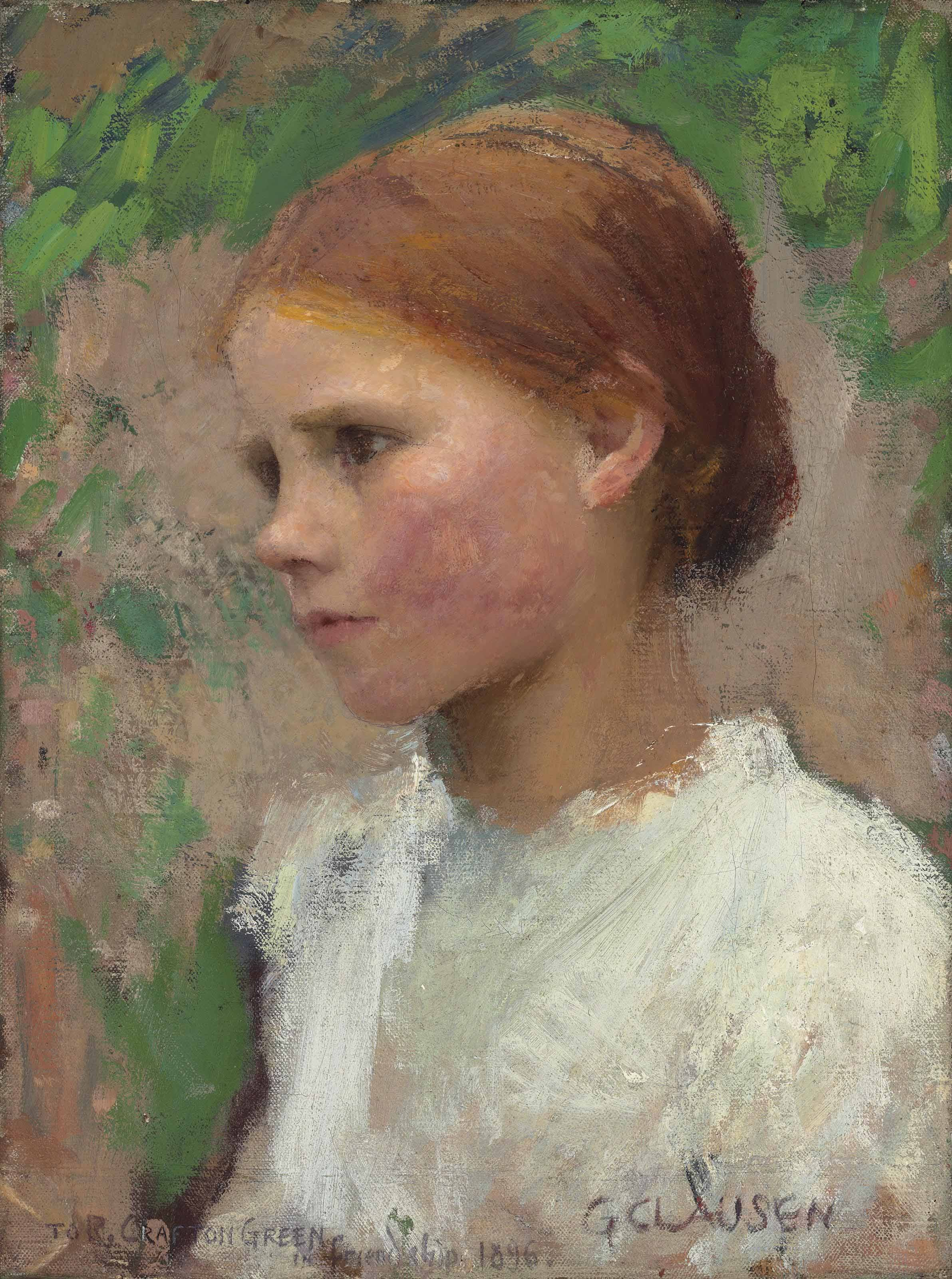 George Clausen - Young Rural Girl