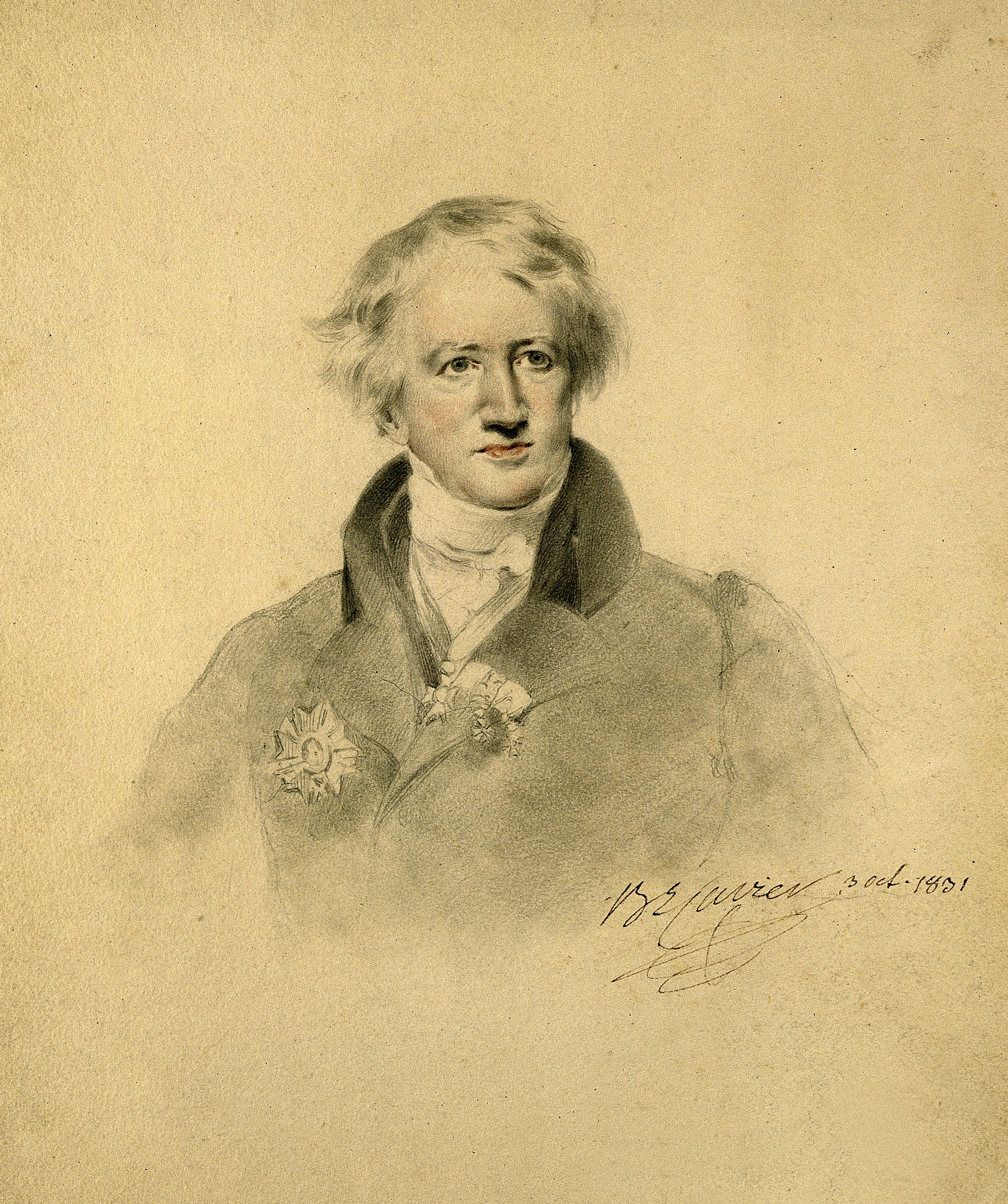 Georges-Léopold-Chrétien-Frédéric-Dagobert, Baron Cuvier. Pe Wellcome V0001427