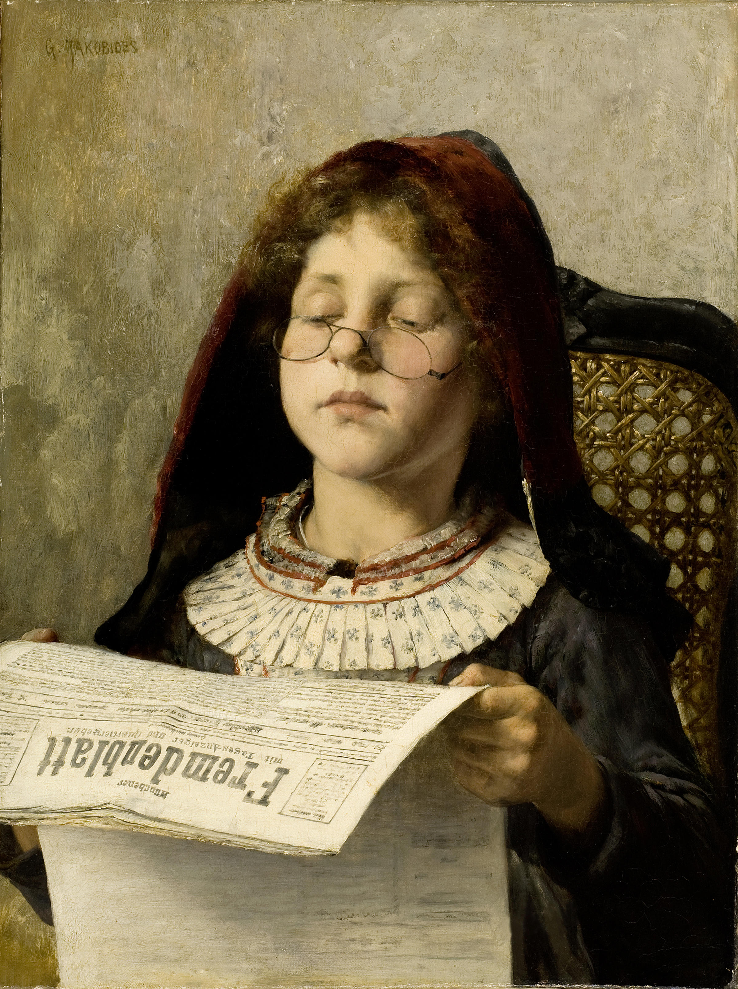 Georgios Jakobides Girl reading c1882