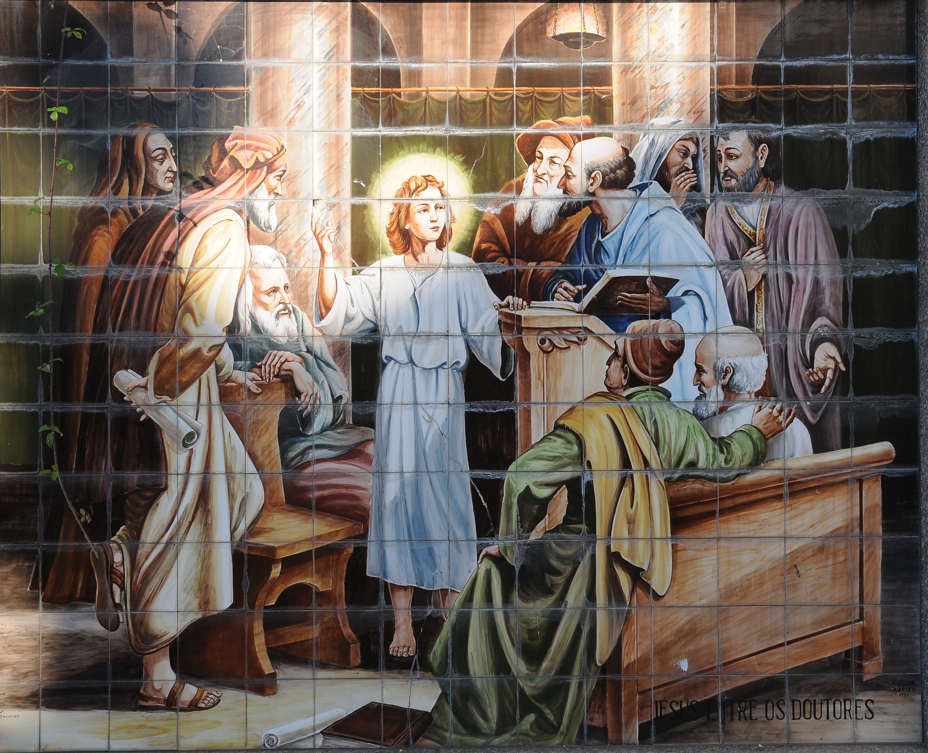 Gilmonde -Azulejos-Jesus entre os Doutores