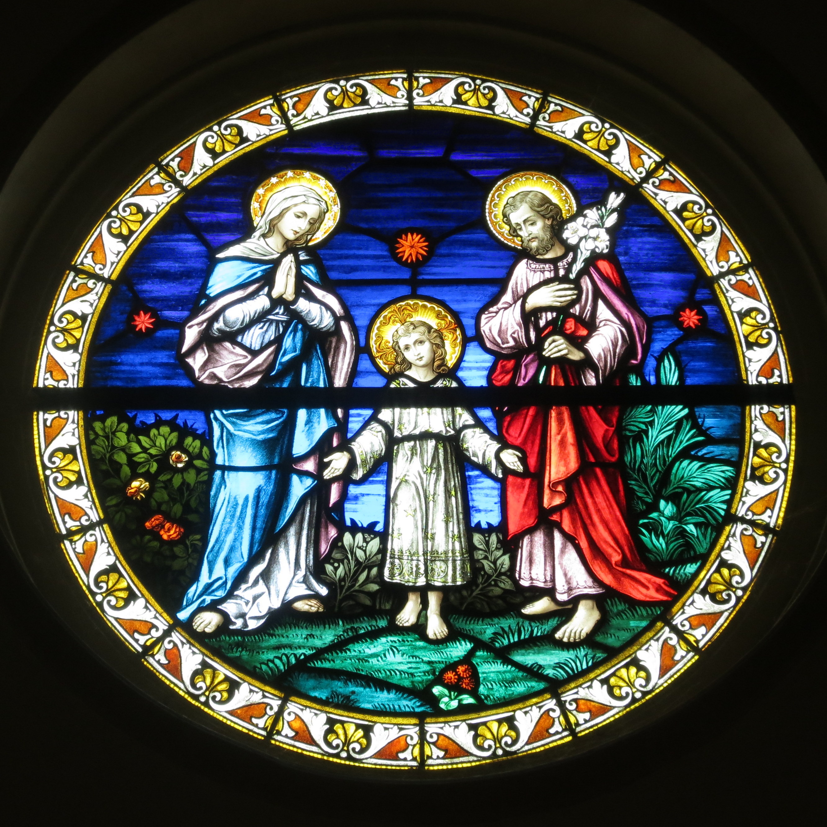 Immaculate Conception Catholic Church (Port Clinton, Ohio) - stained glass, Holy Family