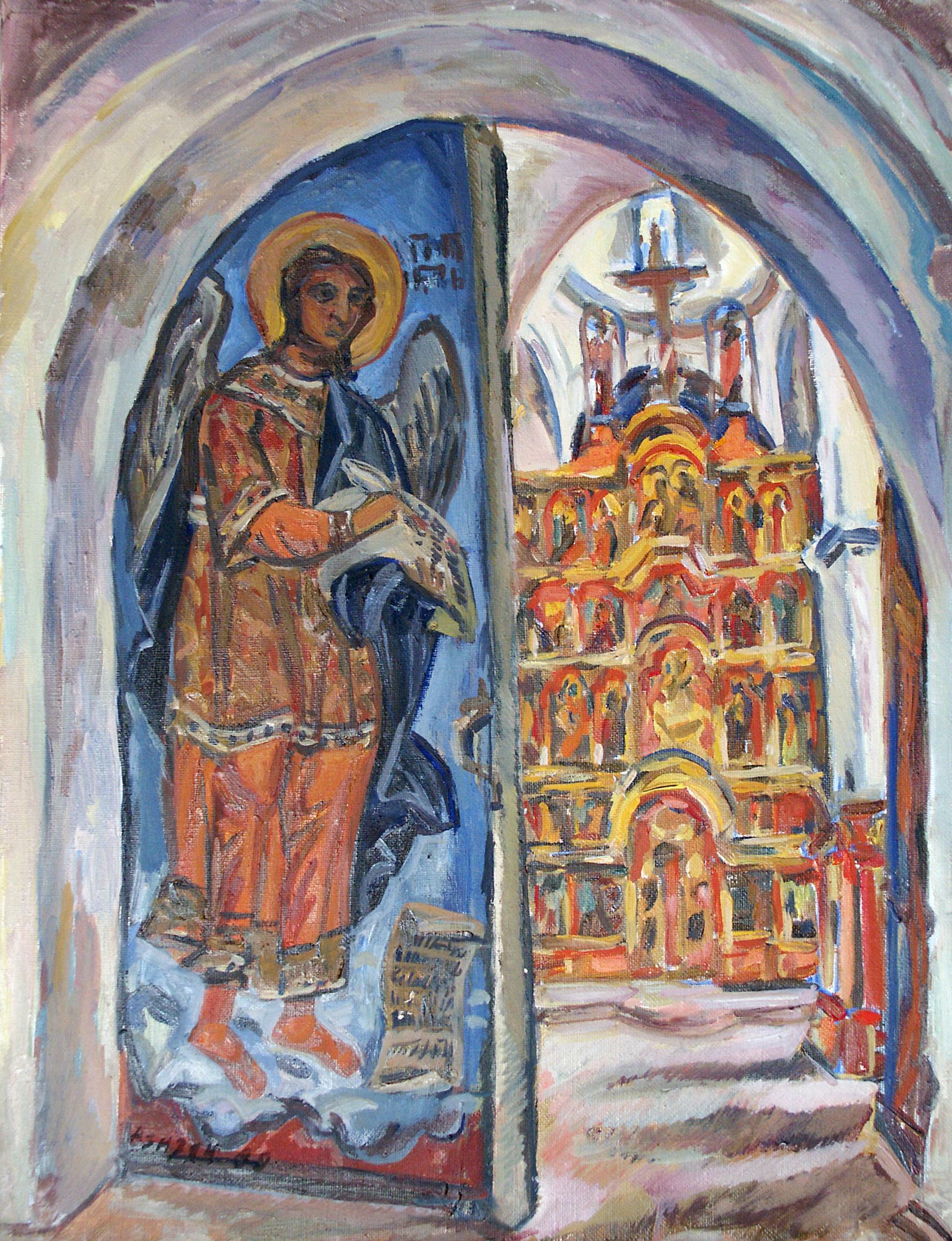 Irina Azizyan Christmas cathedral. Introduction in the temple. Kargopol 1988