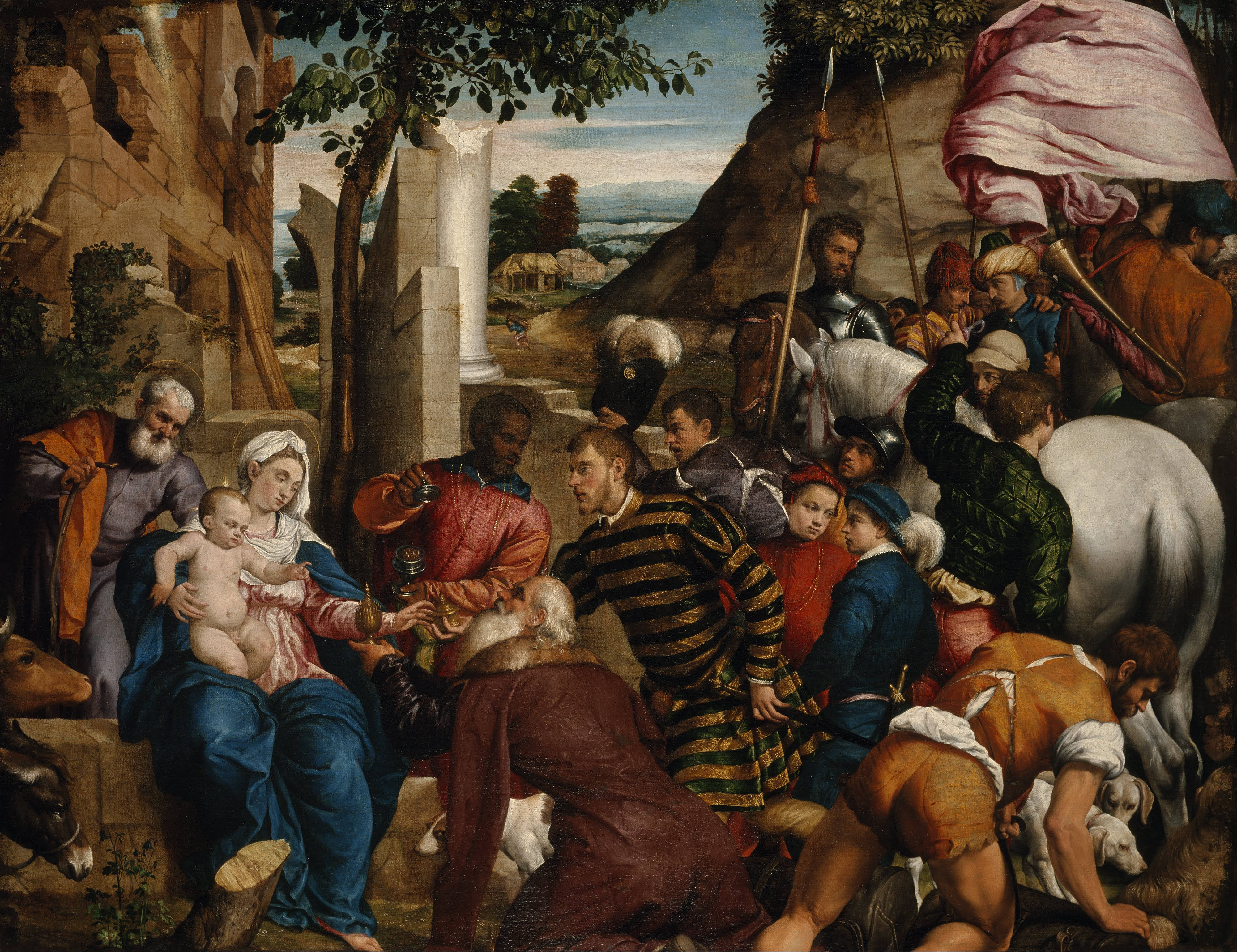 Jacopo Bassano (Jacopo dal Ponte) - The Adoration of the Kings - Google Art Project